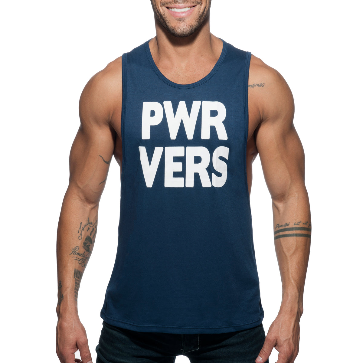 Addicted Power Vers Tank Top Navy AD743