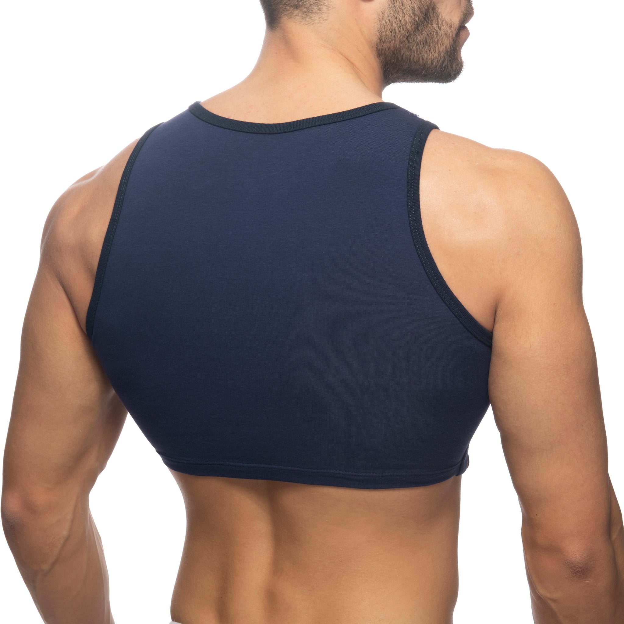 Addicted Sailor Velvet Crop Top Navy AD944