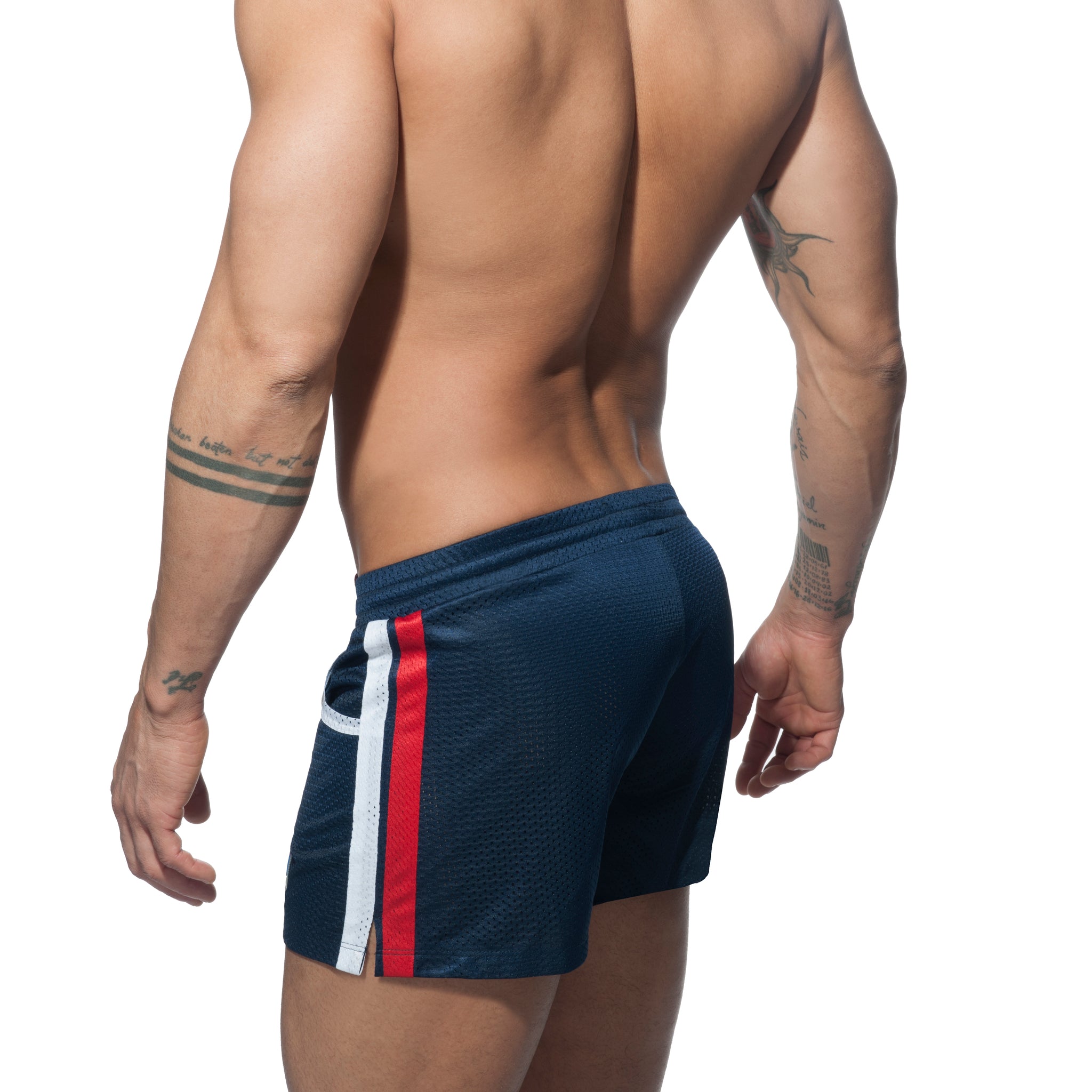 Addicted Mesh Rainbow Short Navy ADS178