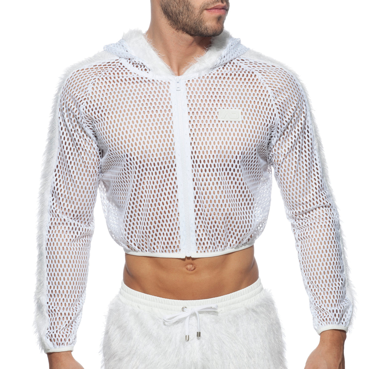 Addicted Crop Jacket White AD847