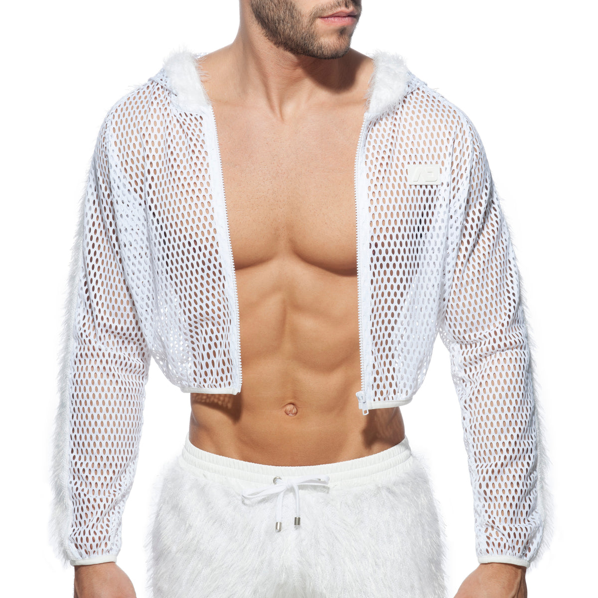 Addicted Crop Jacket White AD847