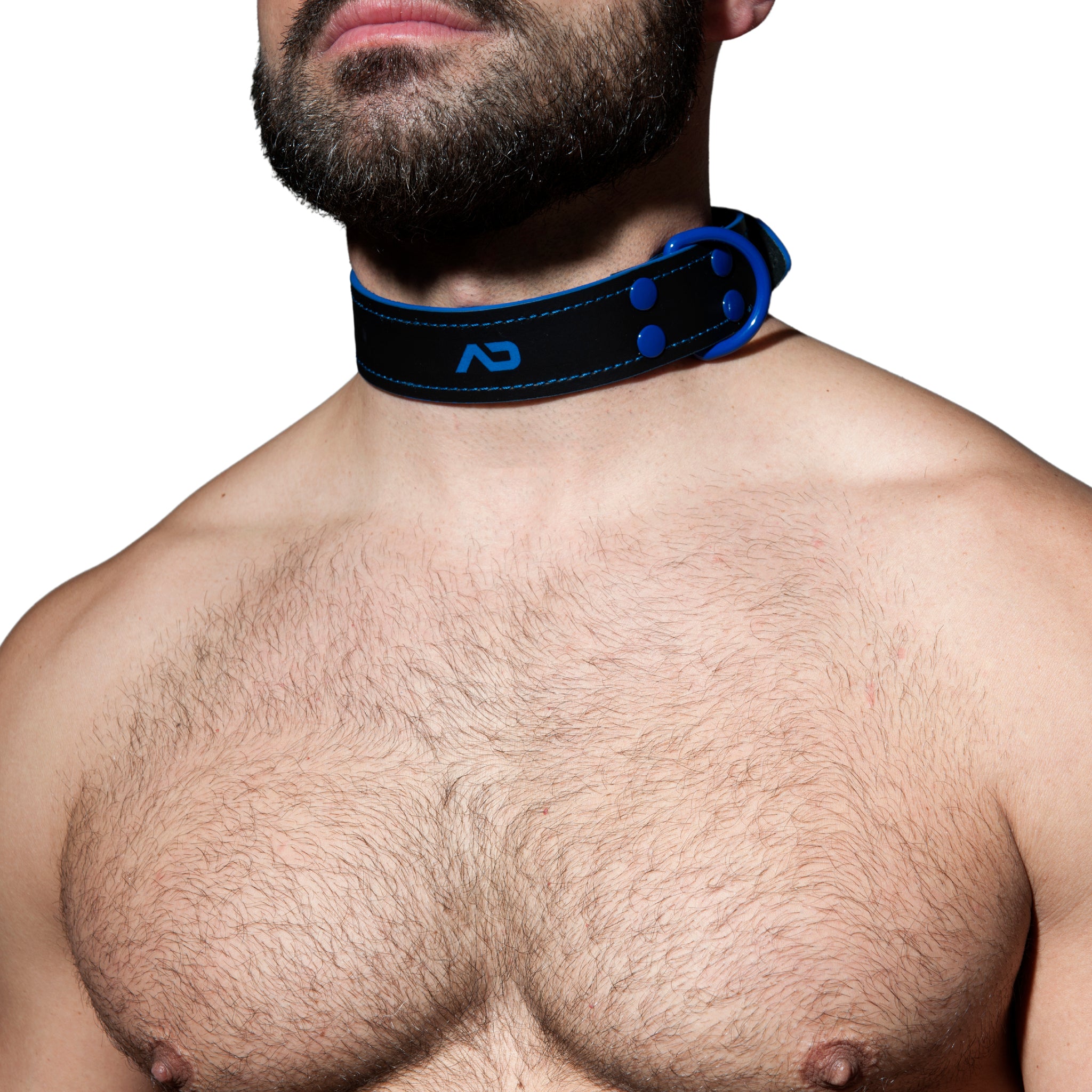 AD Fetish Leather Collar Royal Blue ADF44