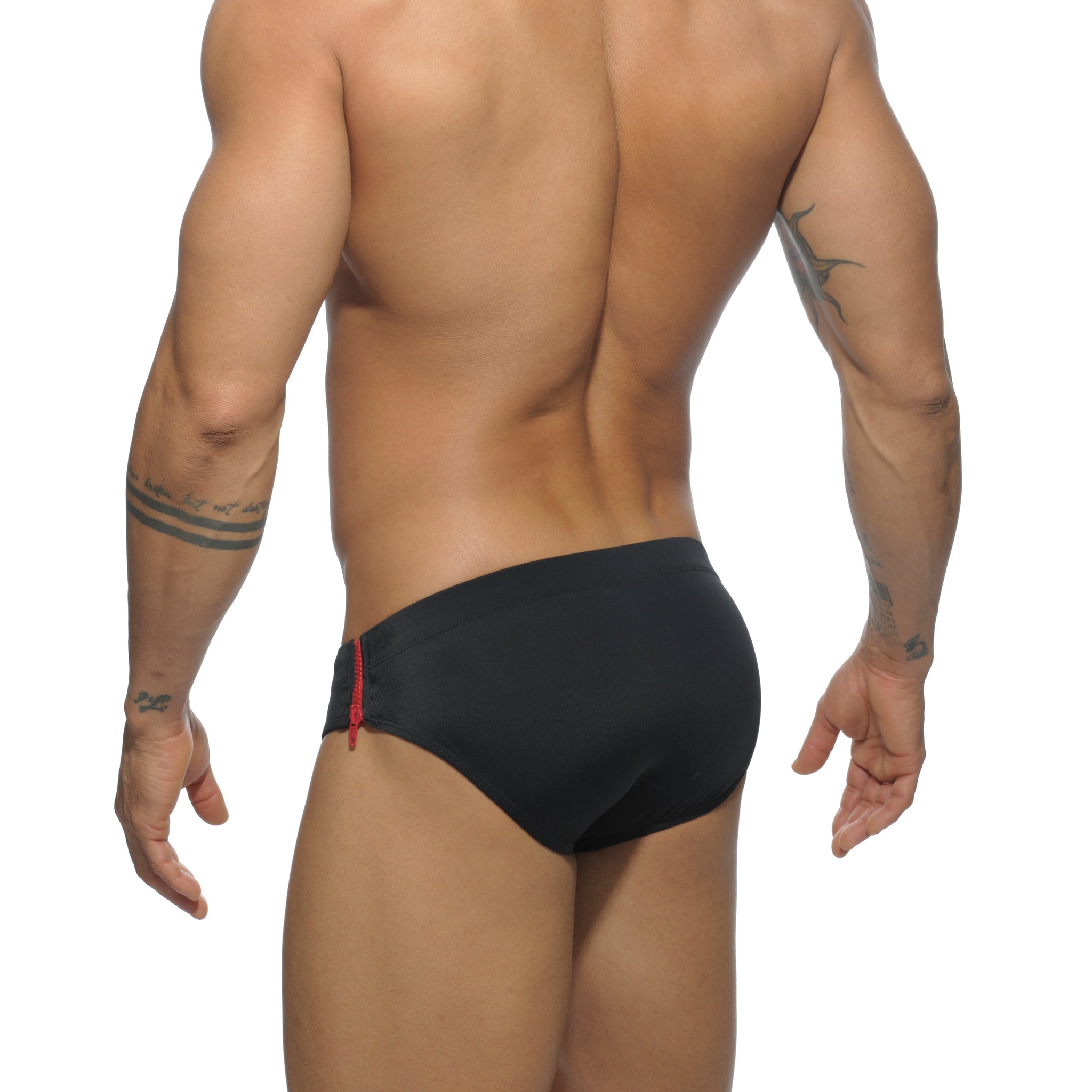 AD Fetish Sides Zipper Swim Brief Red ADS120