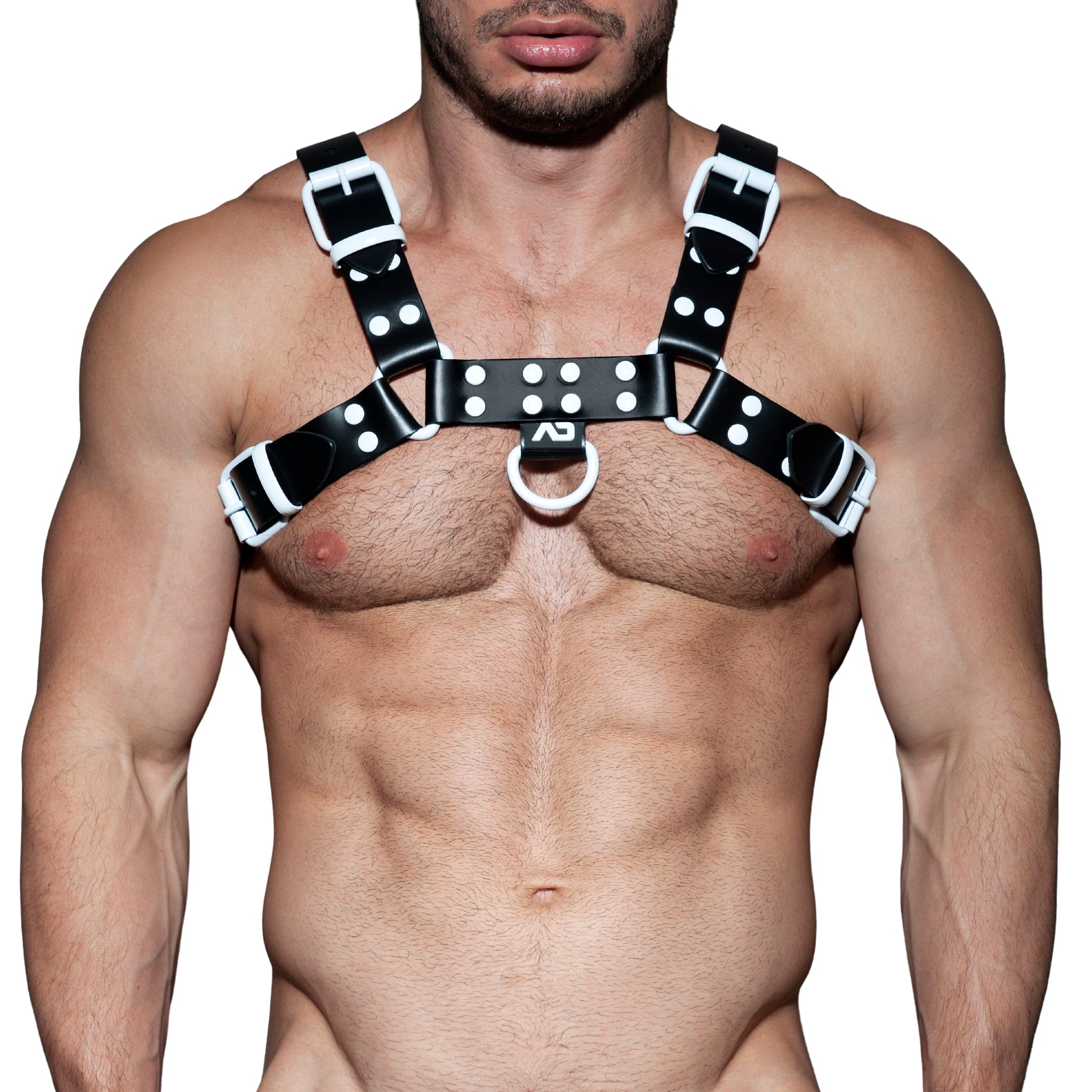 AD Fetish Leather Color Harness White ADF119