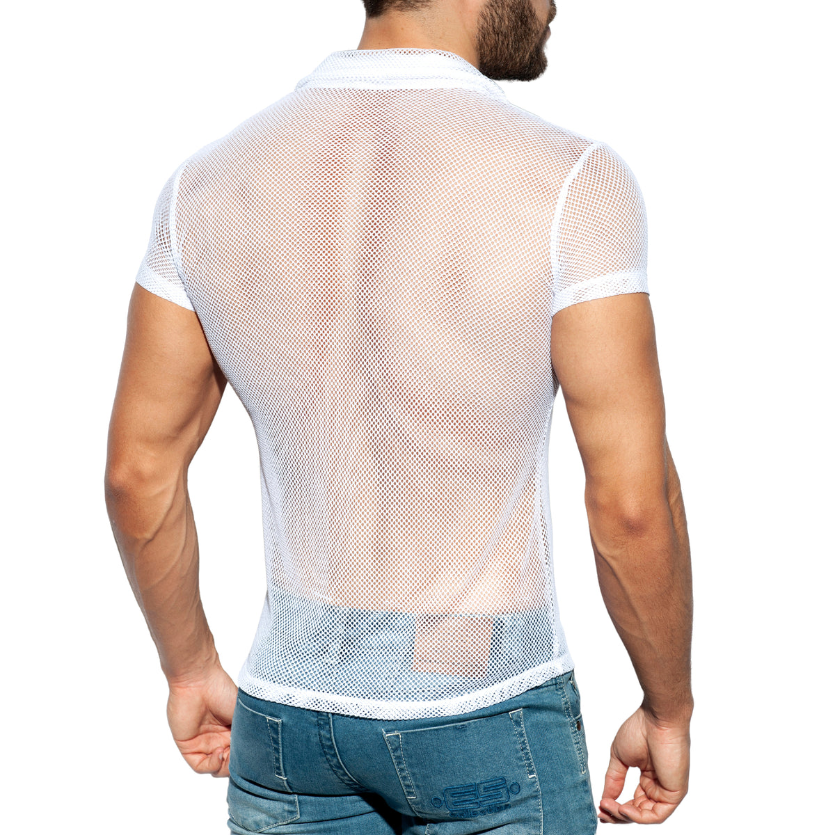 ES Collection Mesh Short Sleeves Shirt White SHT024