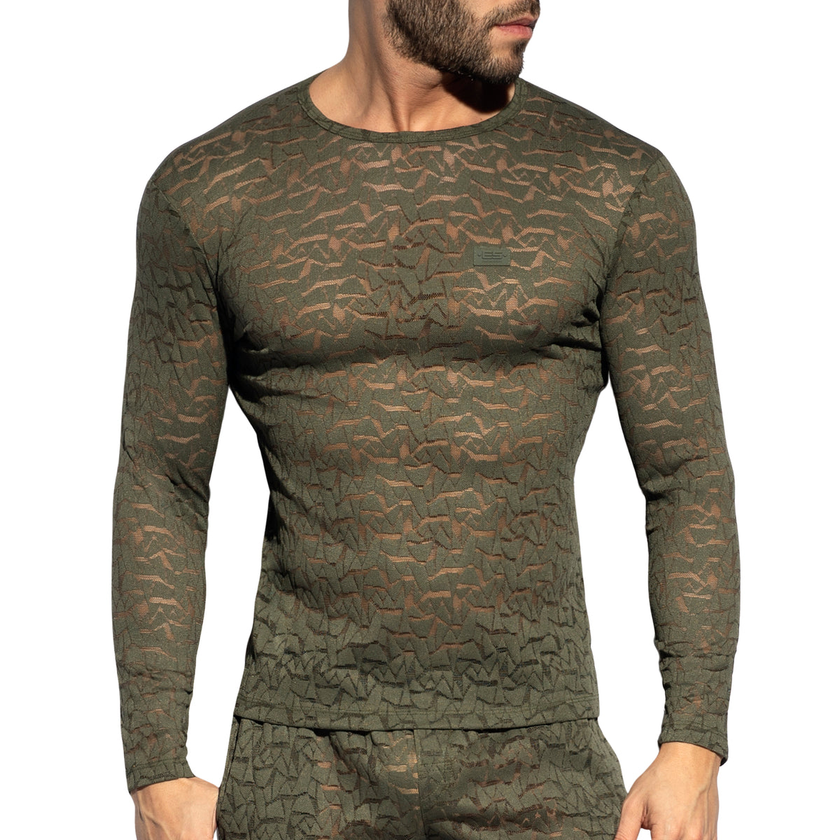 ES Collection Spider Long Sleeves T-Shirt Khaki TS322