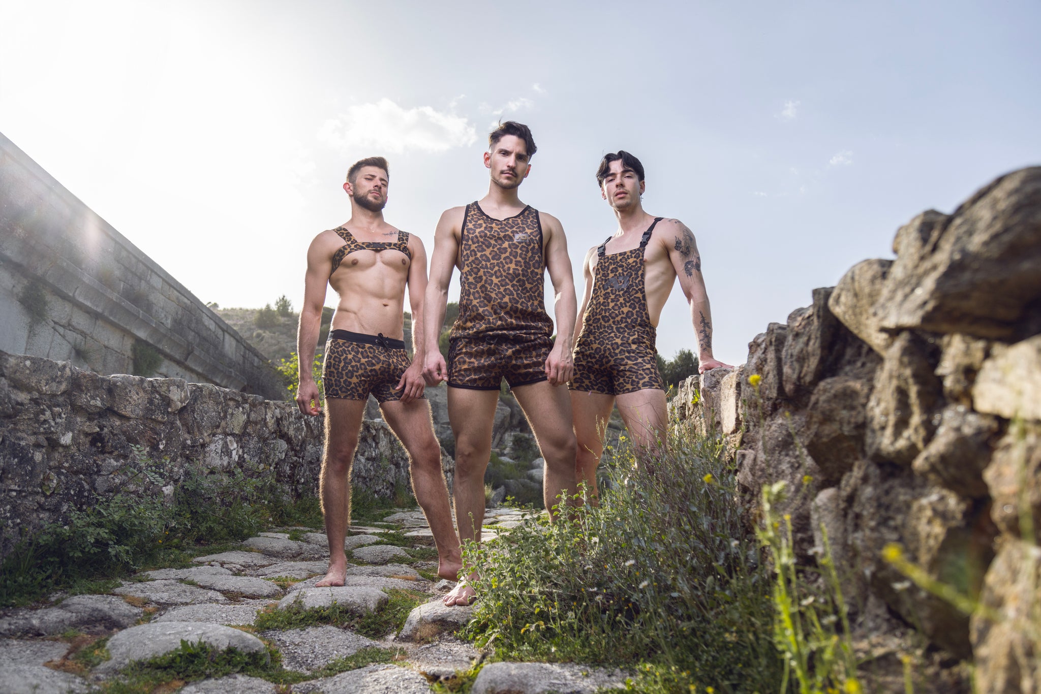 Addicted Leopard Mesh Tank Top Brown AD1139