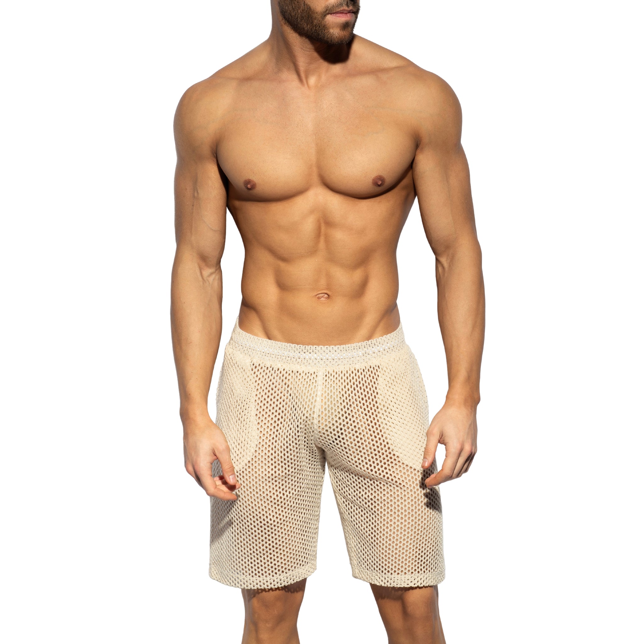 ES Collection Raw Crochet Bermudas Beige SP348