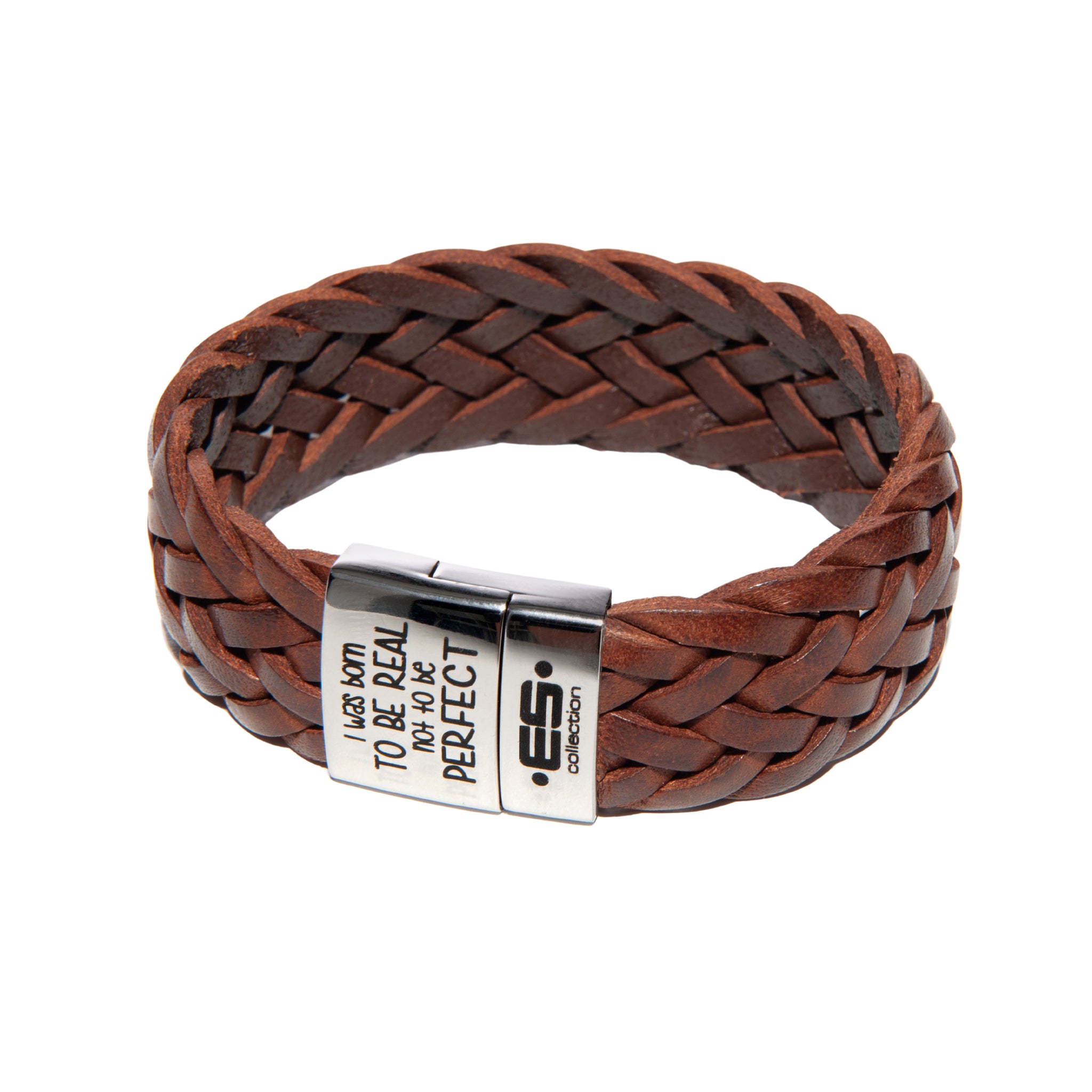 ES Collection Born Leather Bracelet Brown AC079