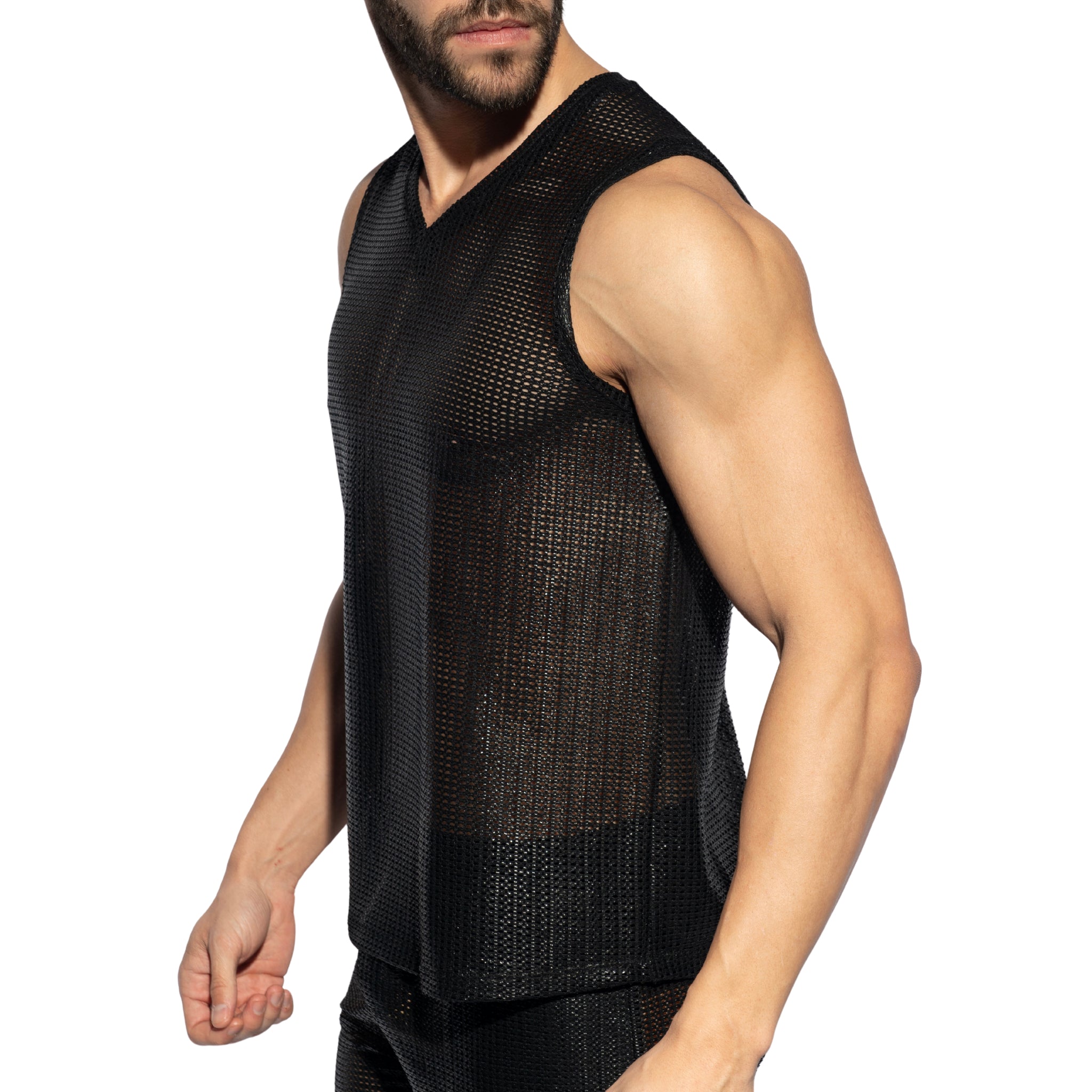 ES Collection Wysiwyg V-Neck Tanktop Black TS348