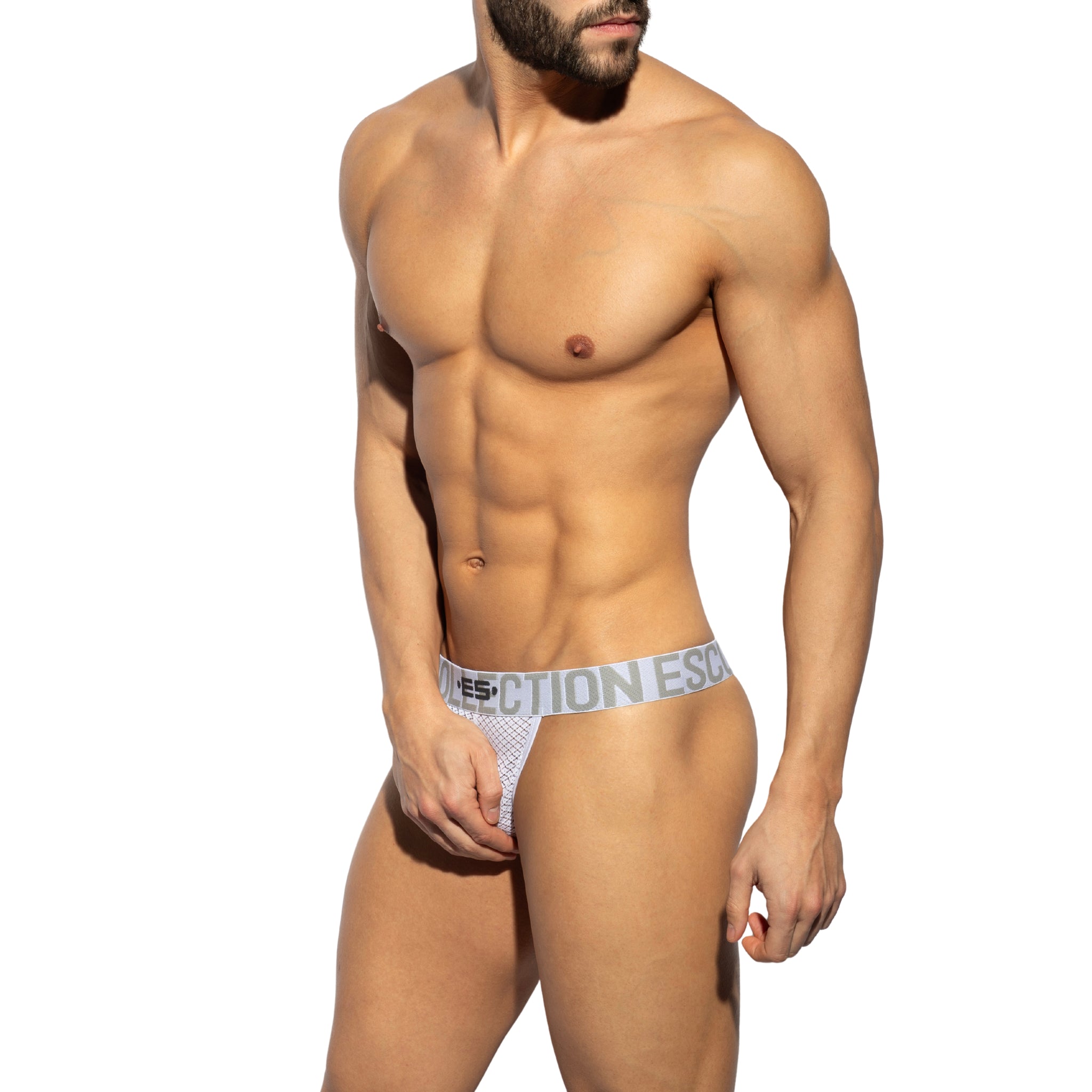 ES Collection Diamond Lace Thong White UN2125