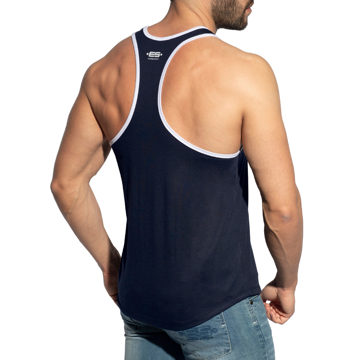ES Collection Navy Rib Tank Top Navy UN2131