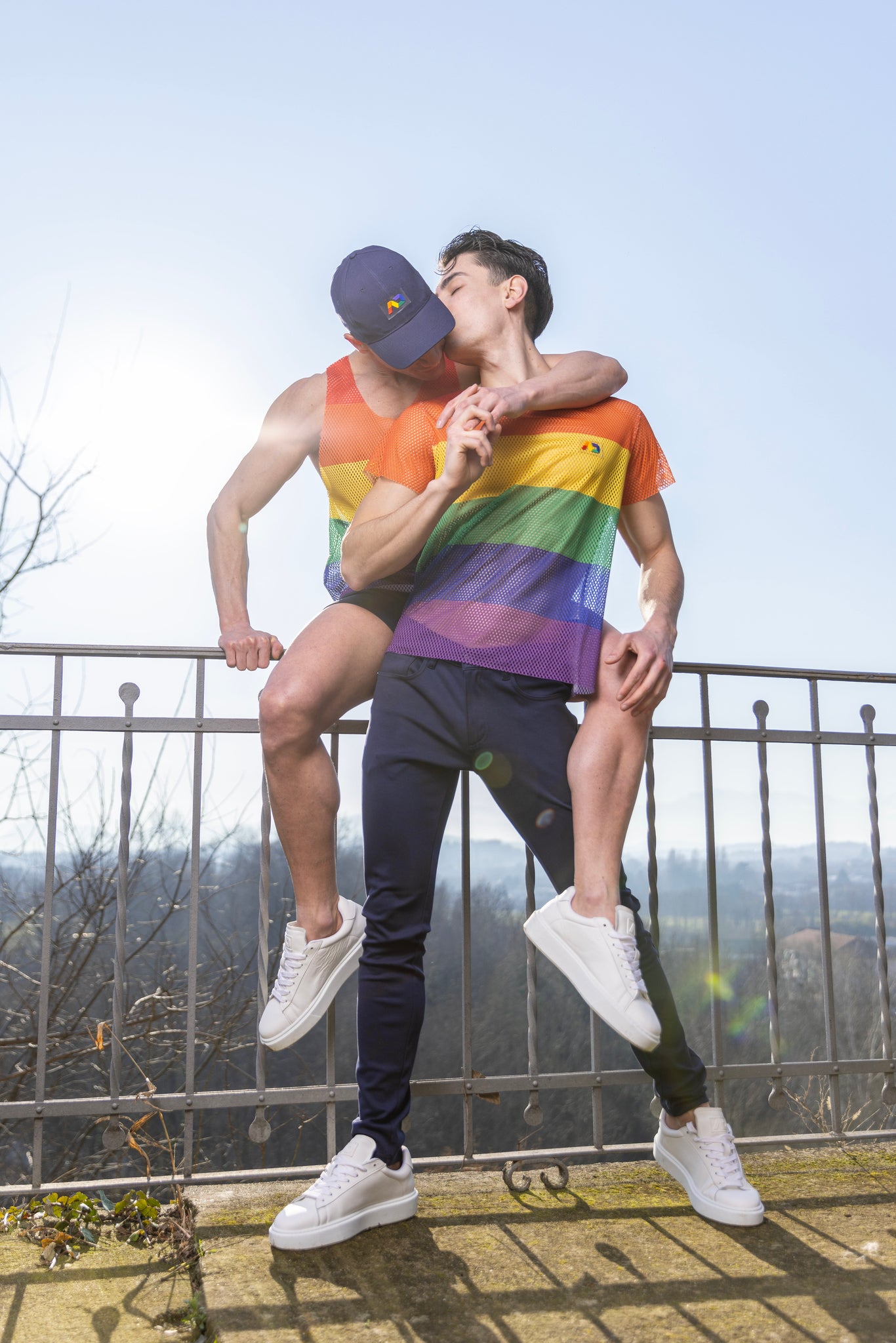 Addicted Mesh Rainbow T-Shirt Multi AD1167