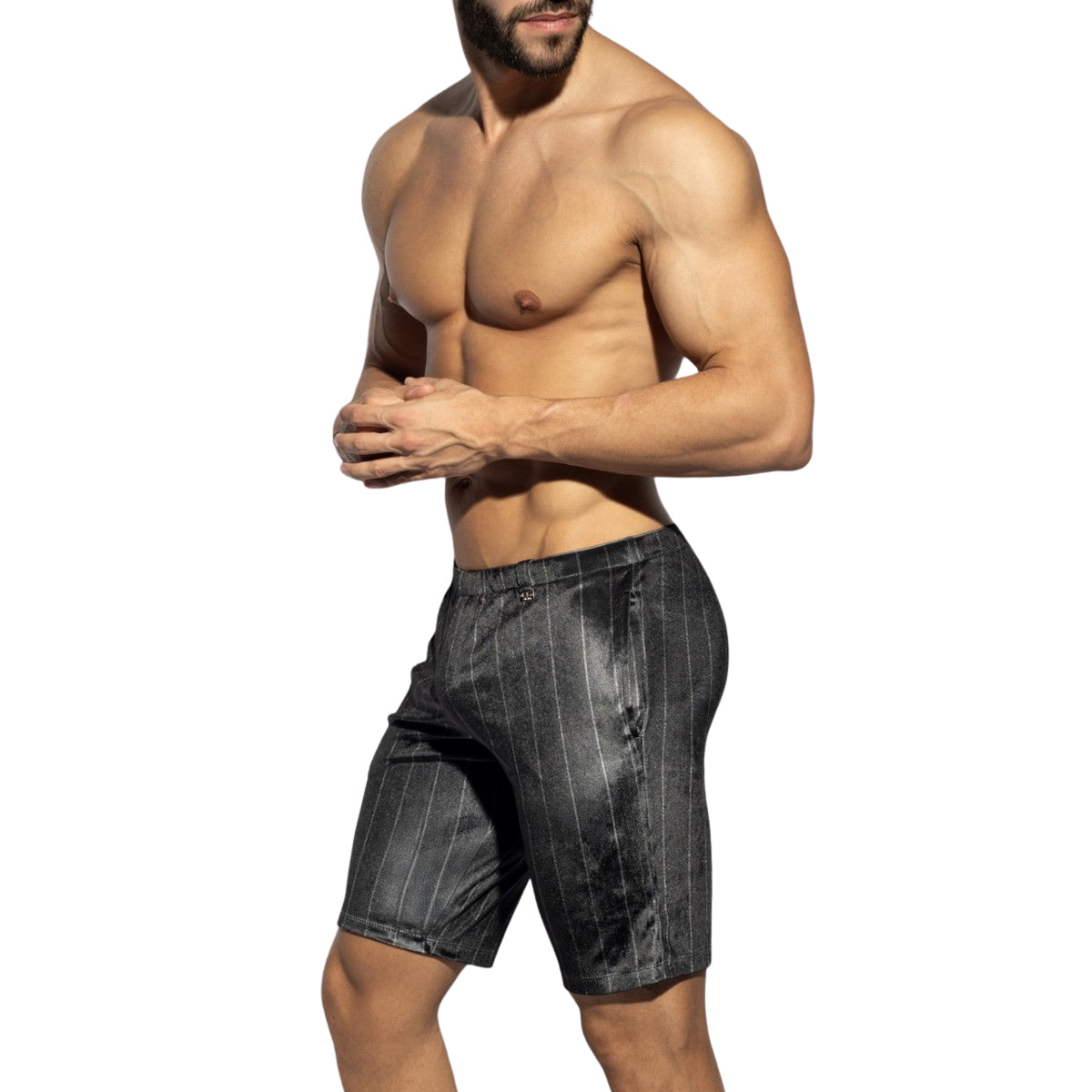 ES Collection Diplomatic Belt Shorts Black SP342