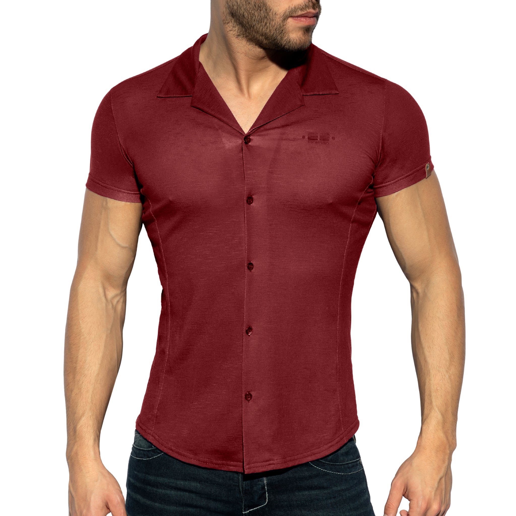 ES Collection Slim Fit Shirt Aubergine SHT023