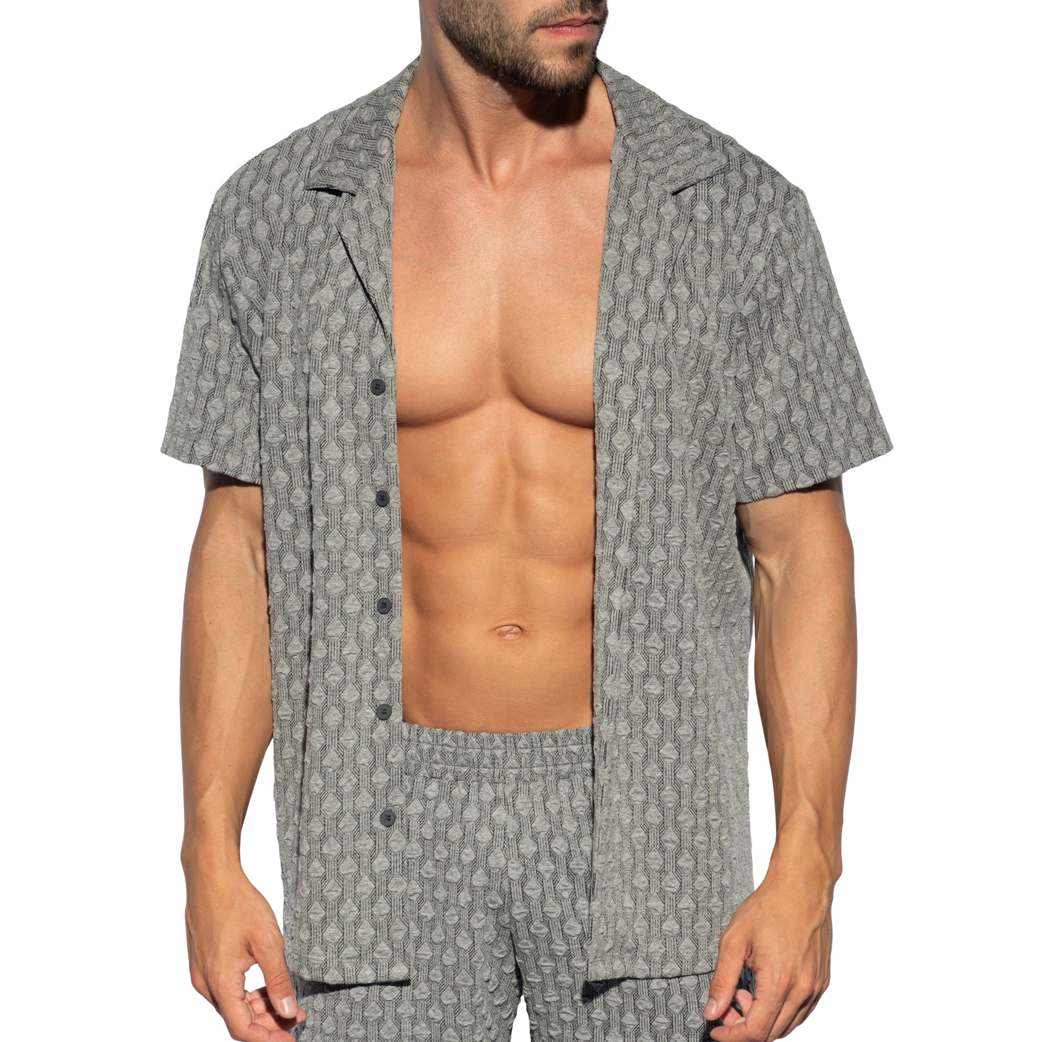 ES Collection Glen Shirt Charcoal SHT033