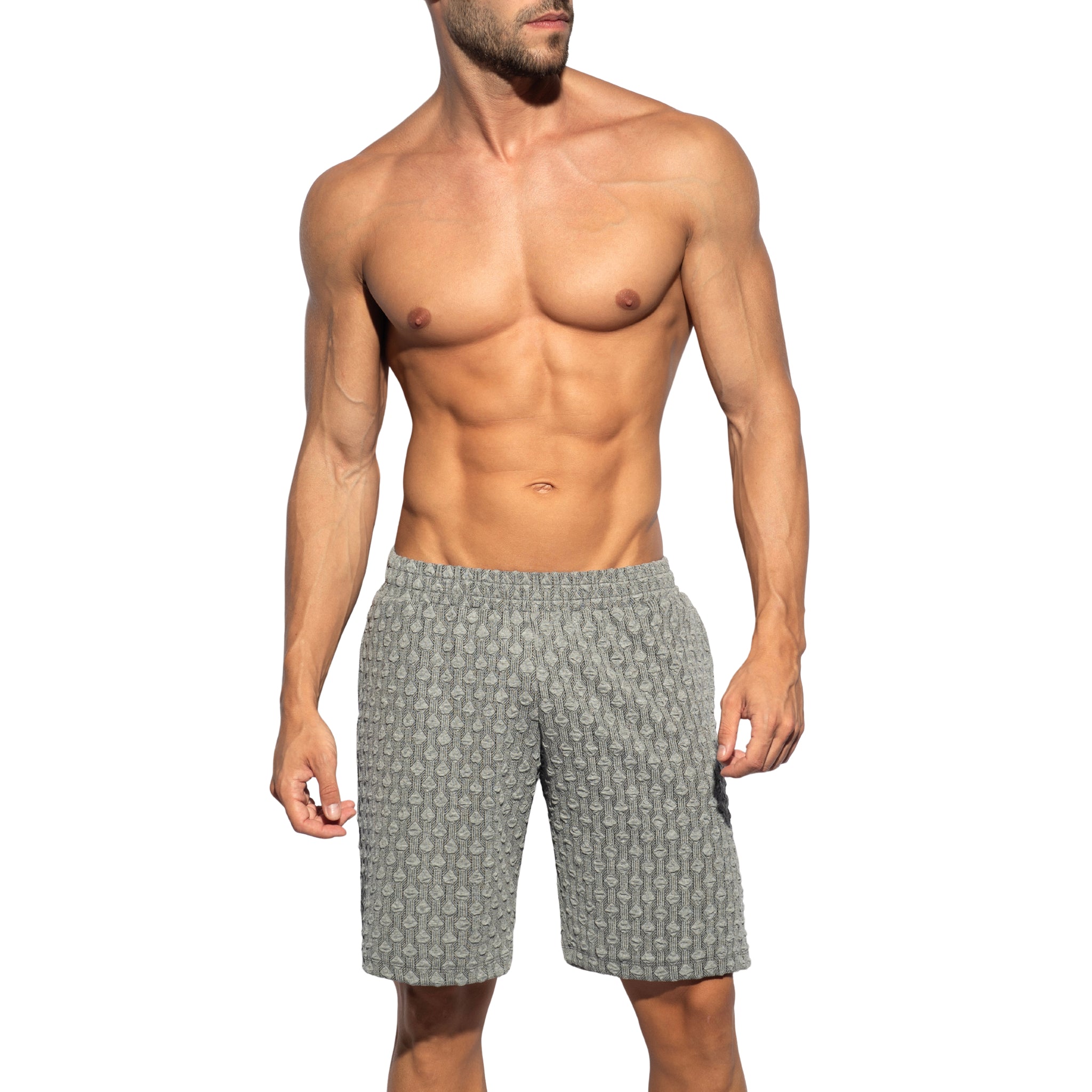 ES Collection Glen Bermuda Shorts Charcoal SP355