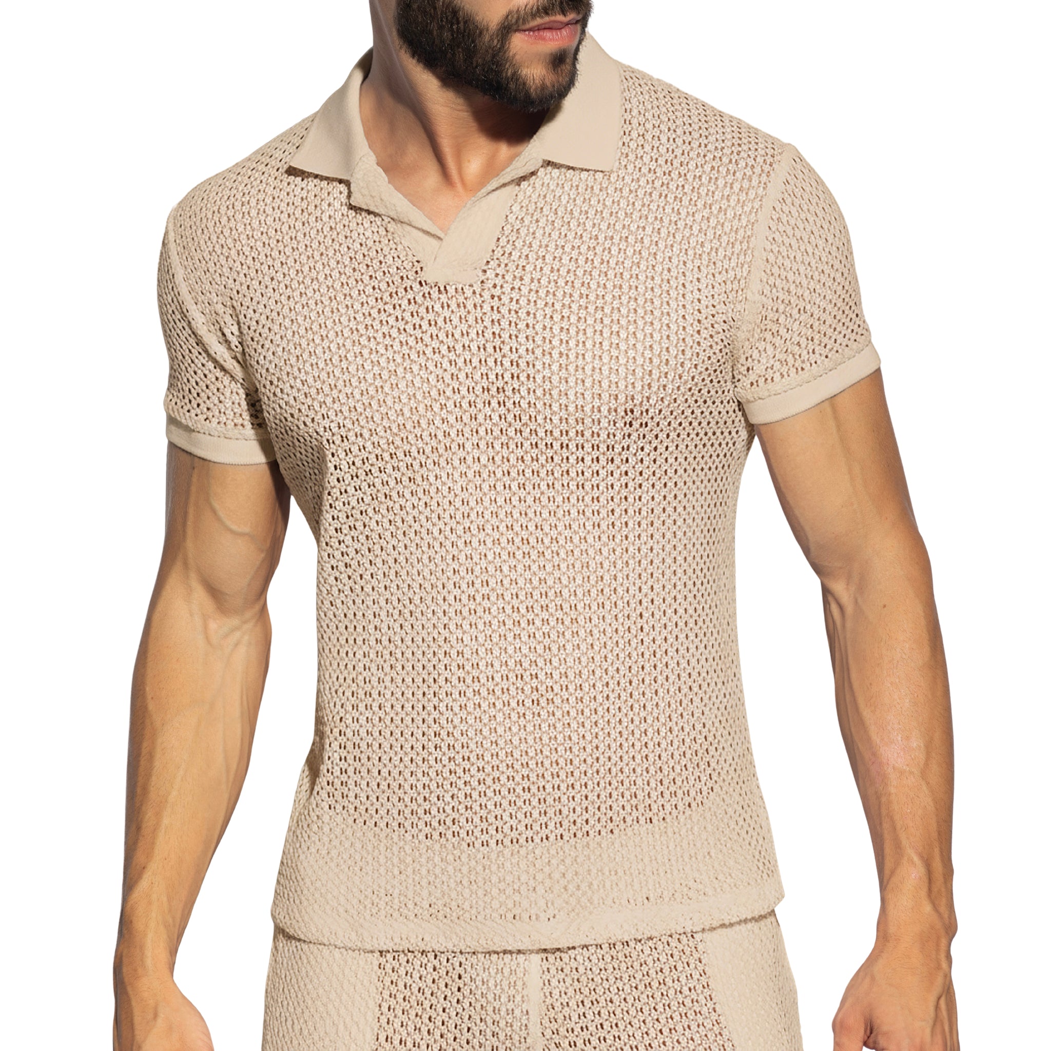 ES Collection Brisa Polo Shirt Beige POLO36