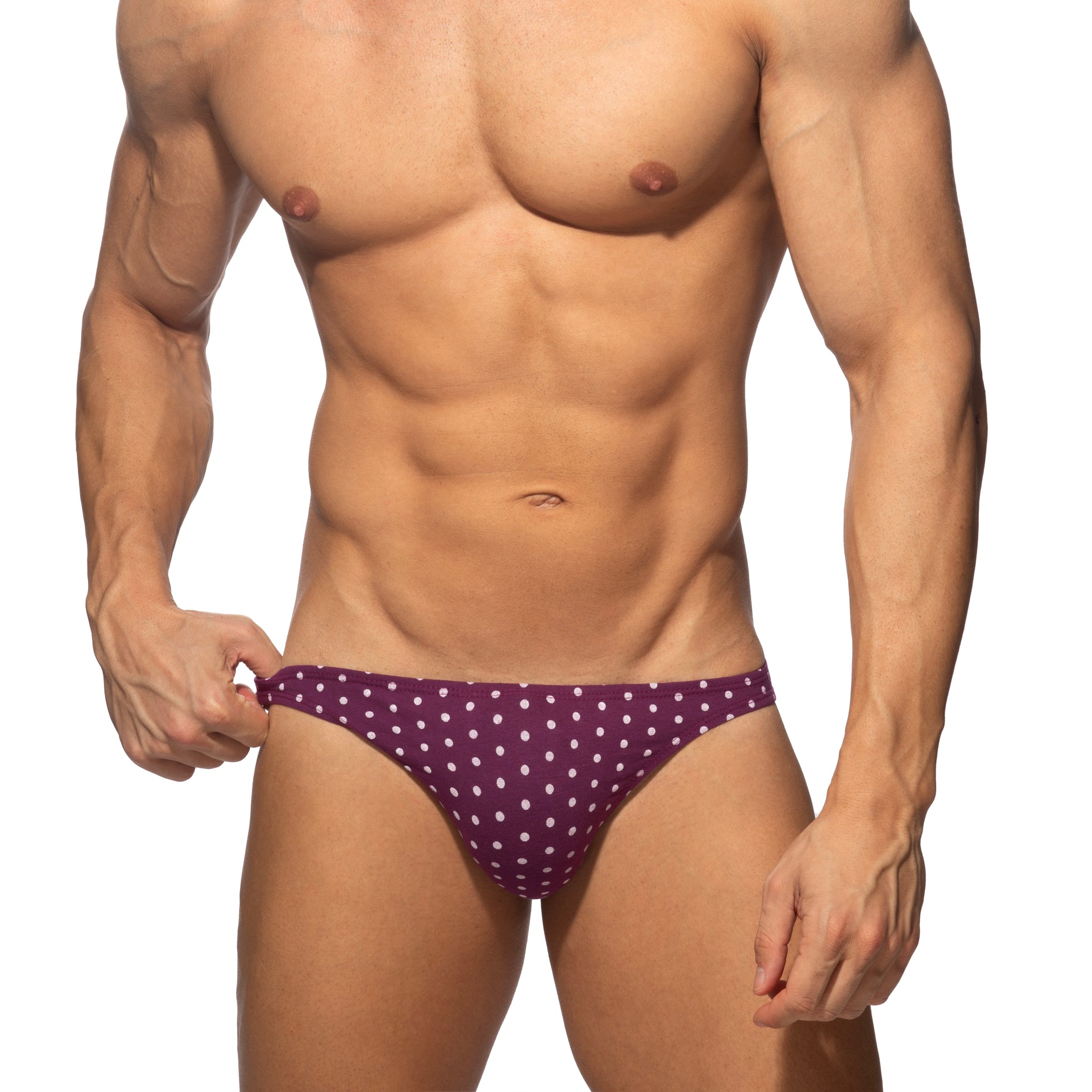 Addicted Polka Dots Bikini Brief Aubergine AD1401
