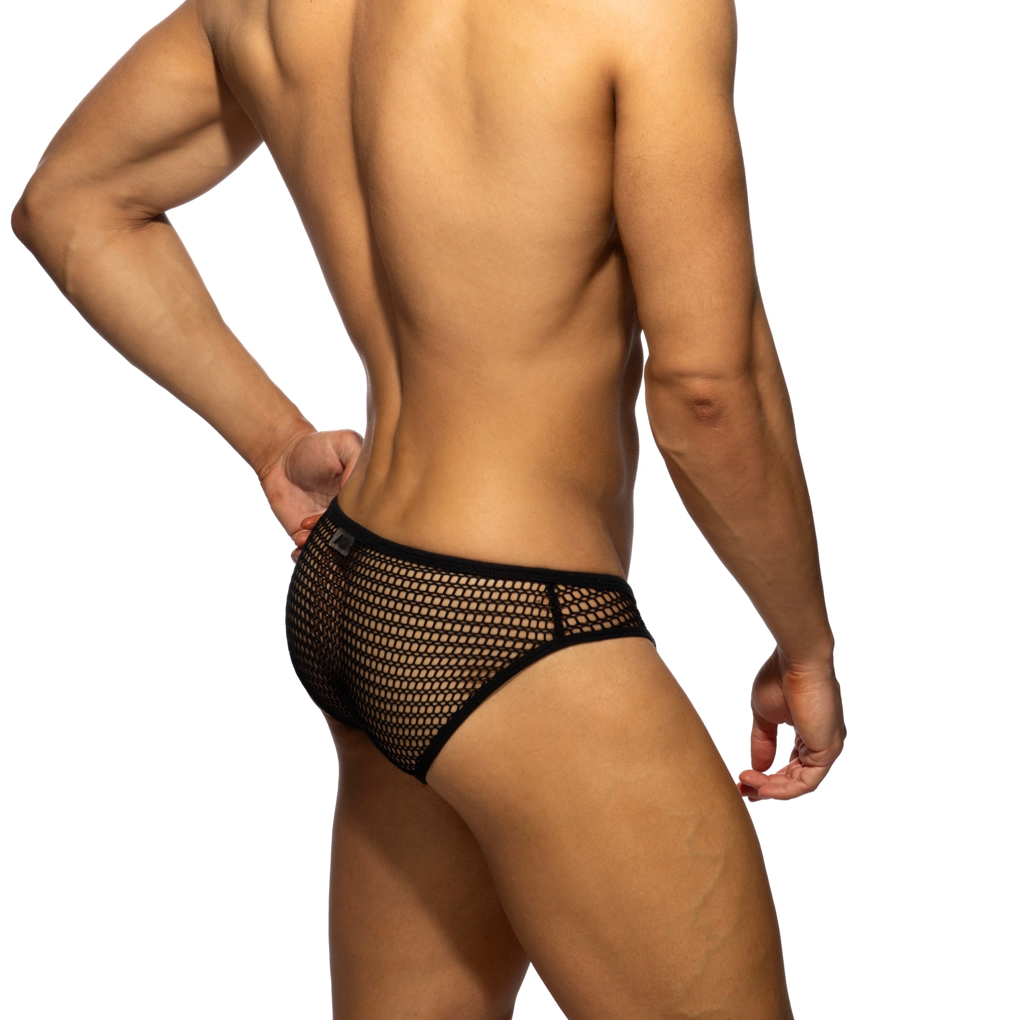Addicted Openwork Fabric Bikini Brief Black AD1427