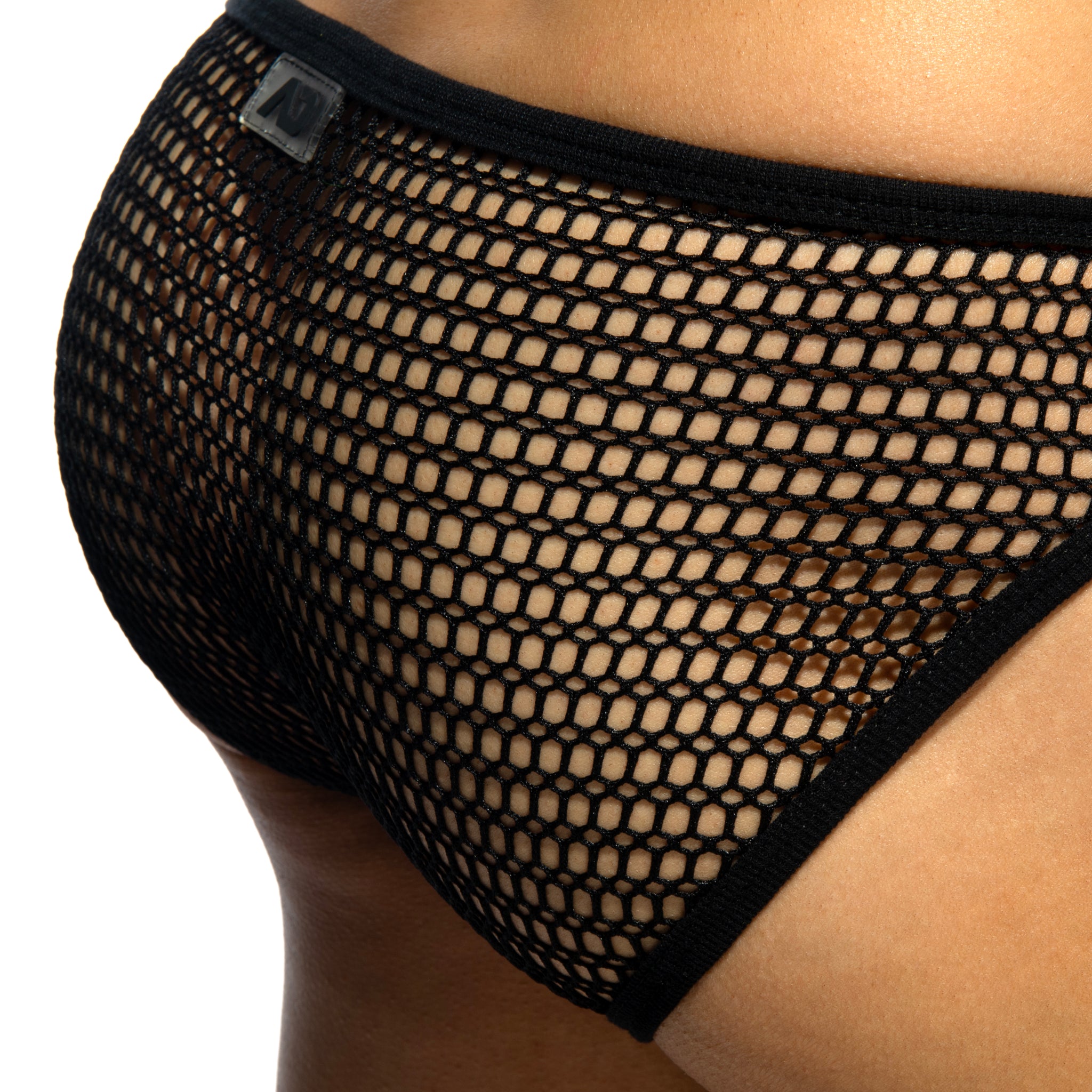 Addicted Openwork Fabric Bikini Brief Black AD1427