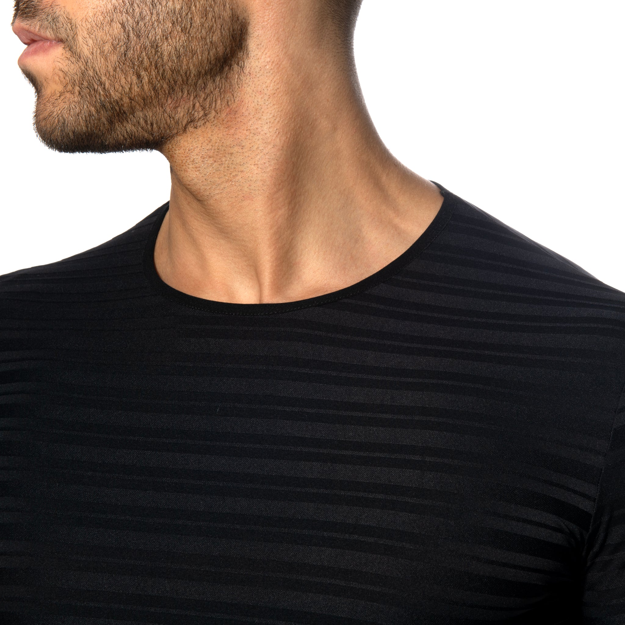 Addicted Black Stripes T-Shirt Black AD1421