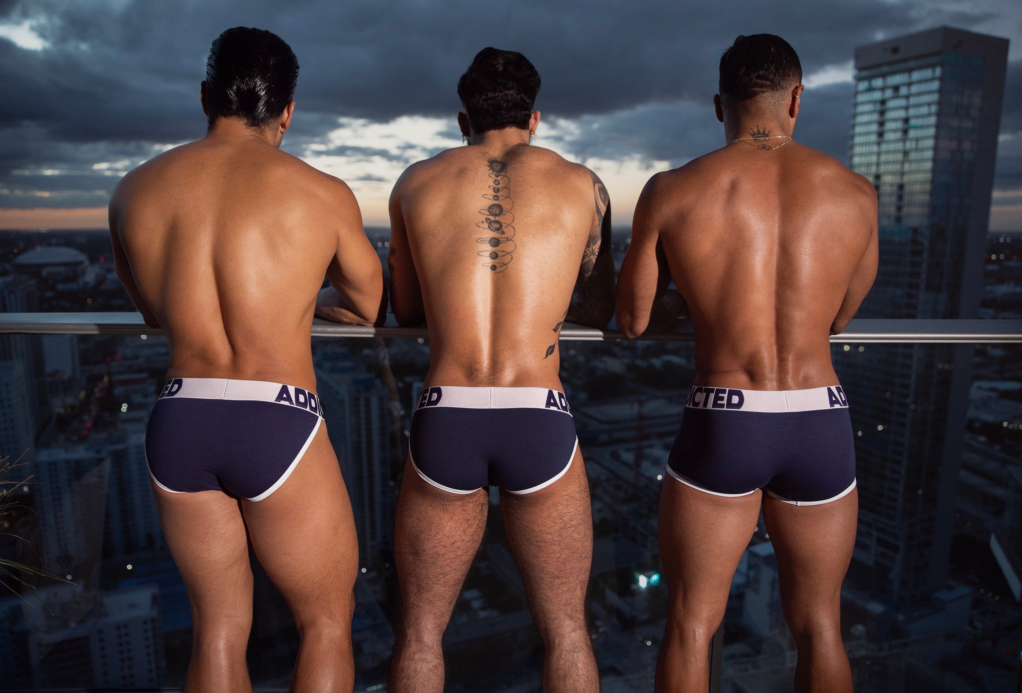 Addicted Open Fly Cotton Bikini White AD1204