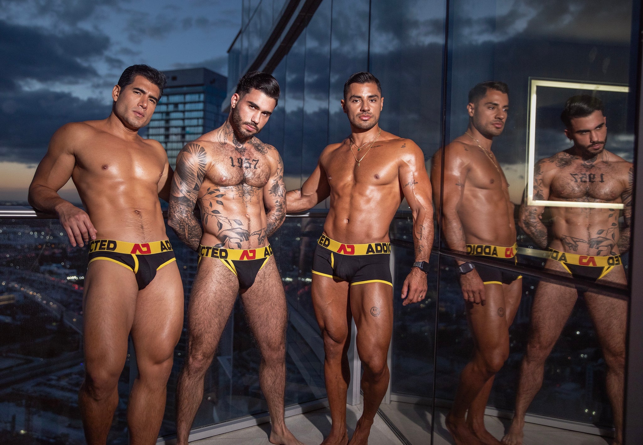 Addicted Open Fly Cotton Bikini Yellow AD1204