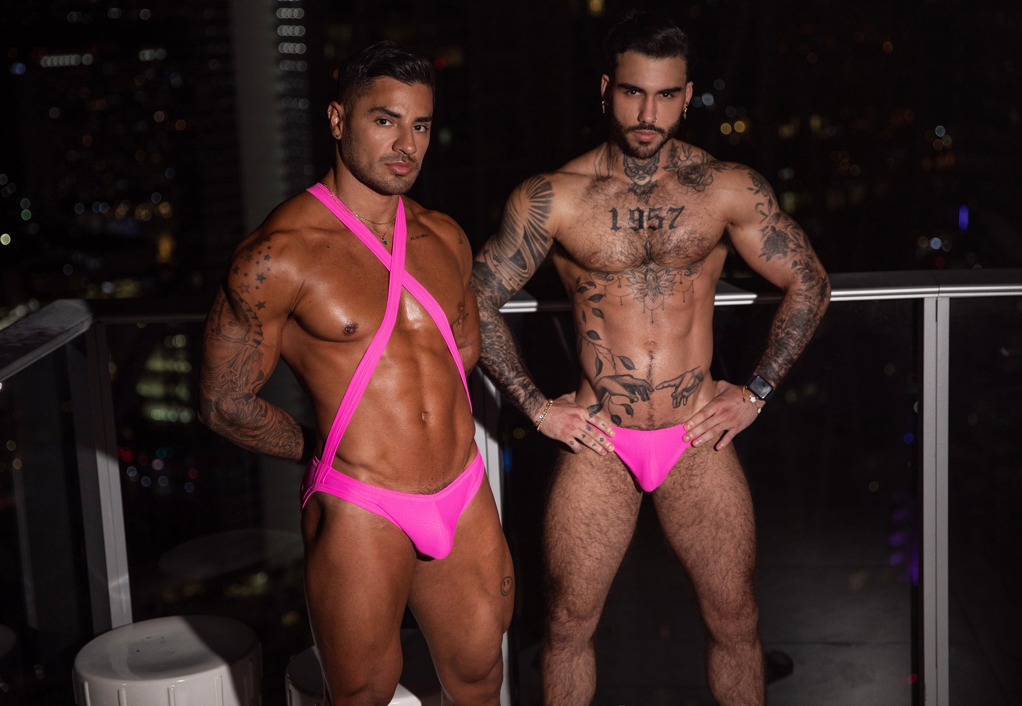 Addicted Reptile Bikini Brief Neon Pink ADP09