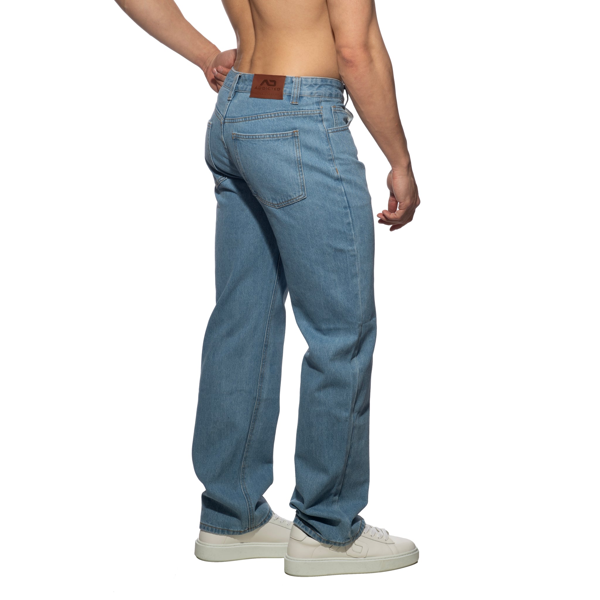 Addicted Denim Baggy Fit Jeans Blue Jeans AD1398