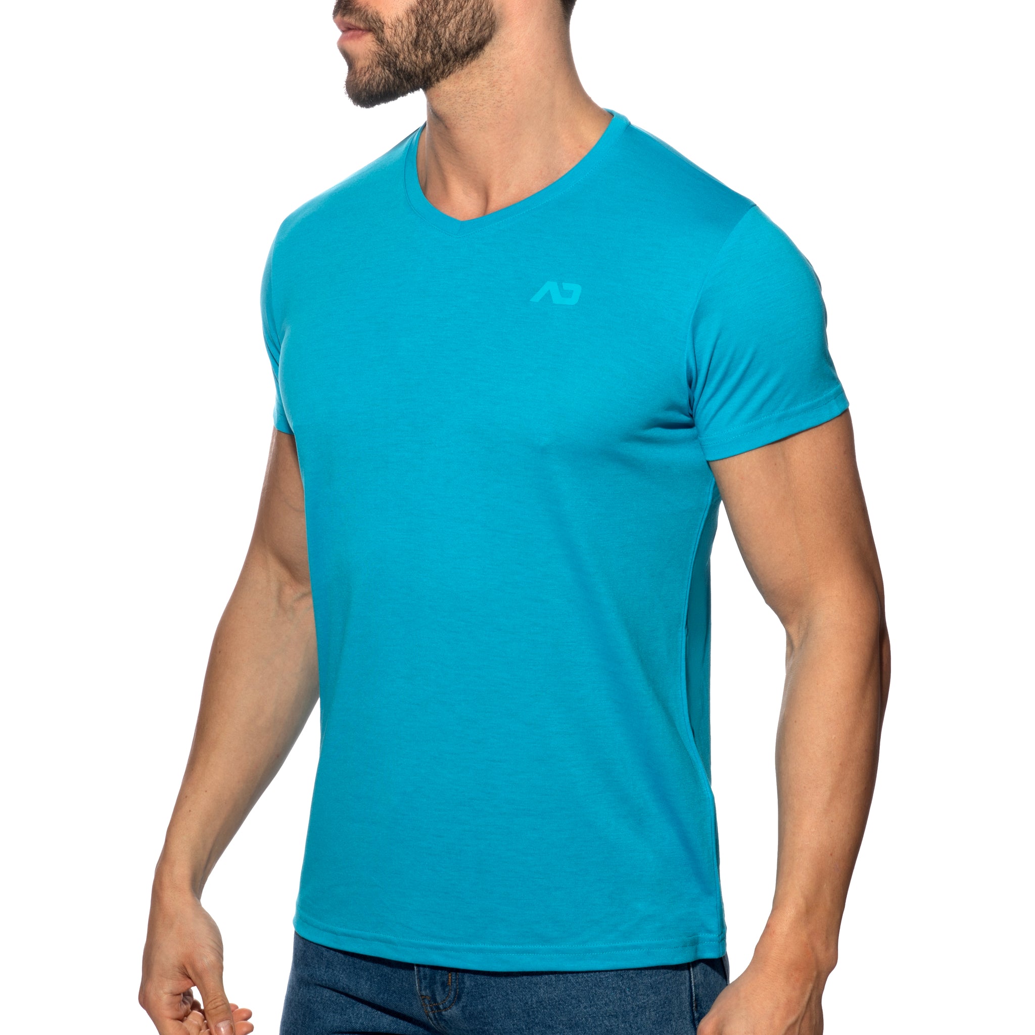 Addicted Basic V-Neck T-Shirt Turquoise AD423