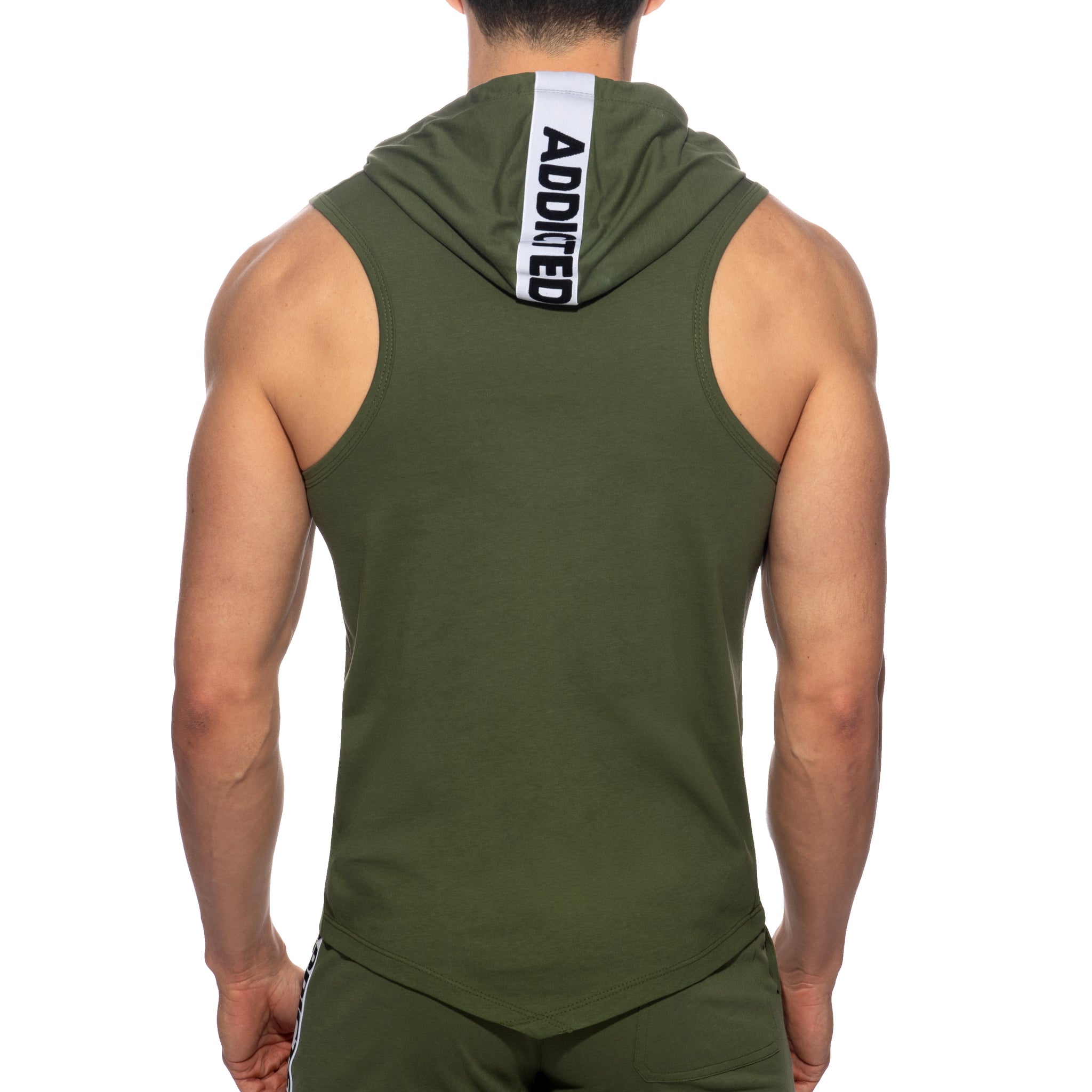 Addicted Band Cotton Hoodie Khaki AD1001