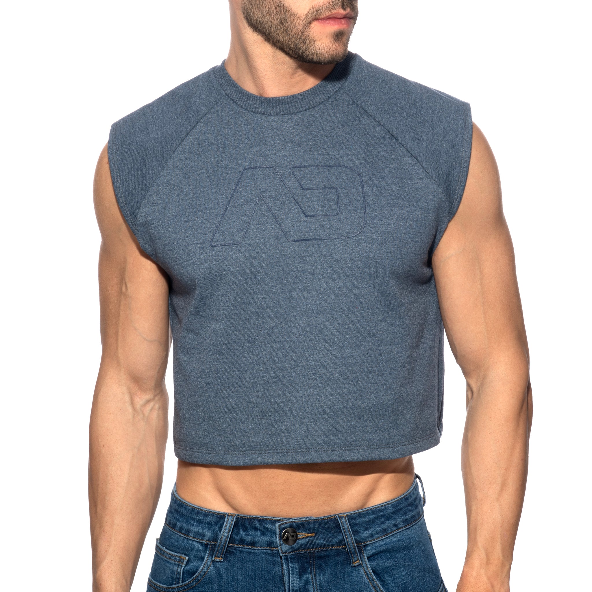 Addicted Recycled Cotton Crop Top Navy AD1461
