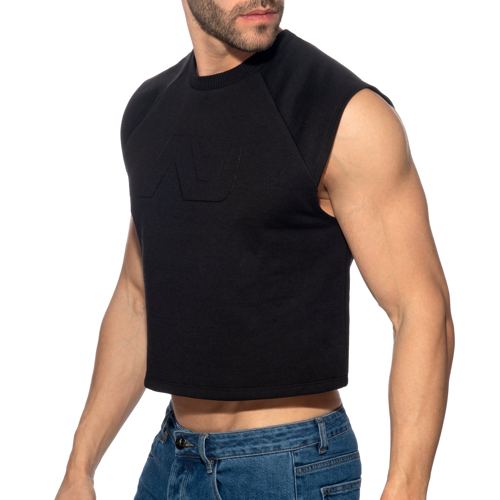 Addicted Recycled Cotton Crop Top Black AD1461