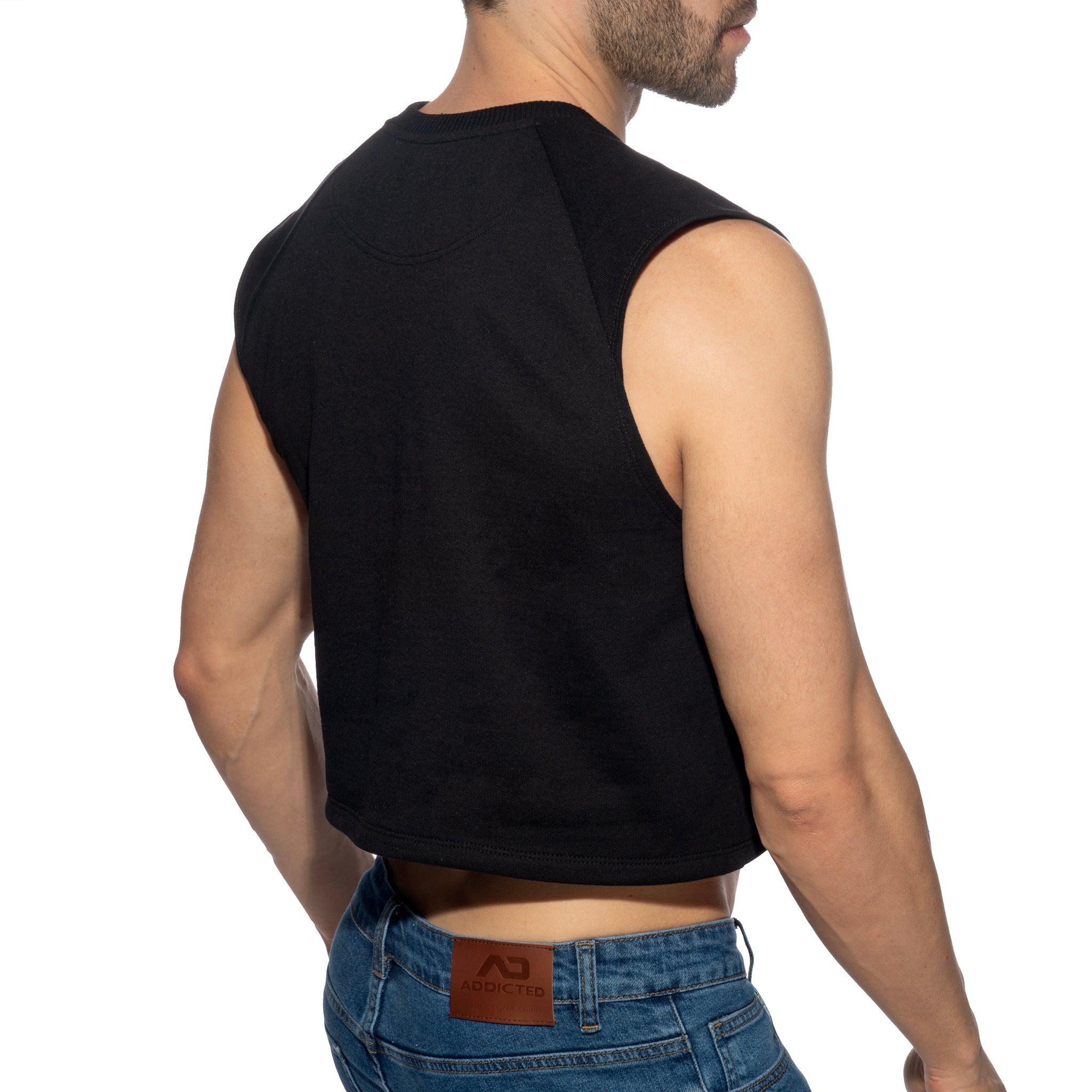 Addicted Recycled Cotton Crop Top Black AD1461