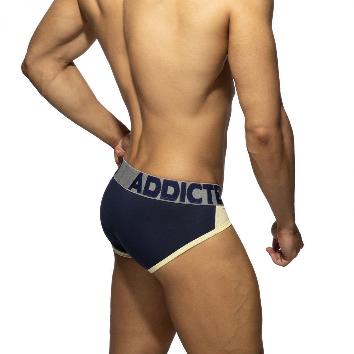 Addicted Baby Yellow Panels Brief Navy AD2343