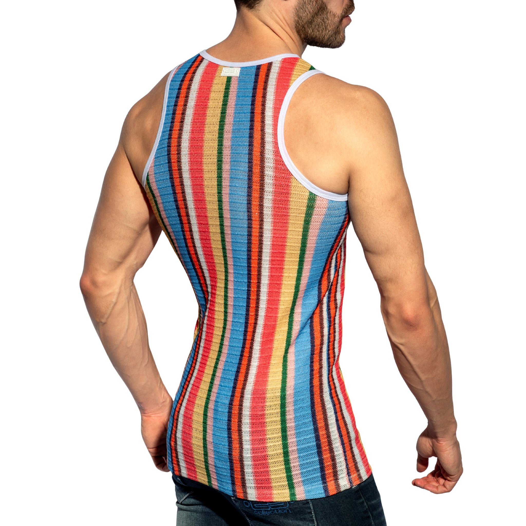 ES Collection Gelato Stripe Tank Top Coral TS373