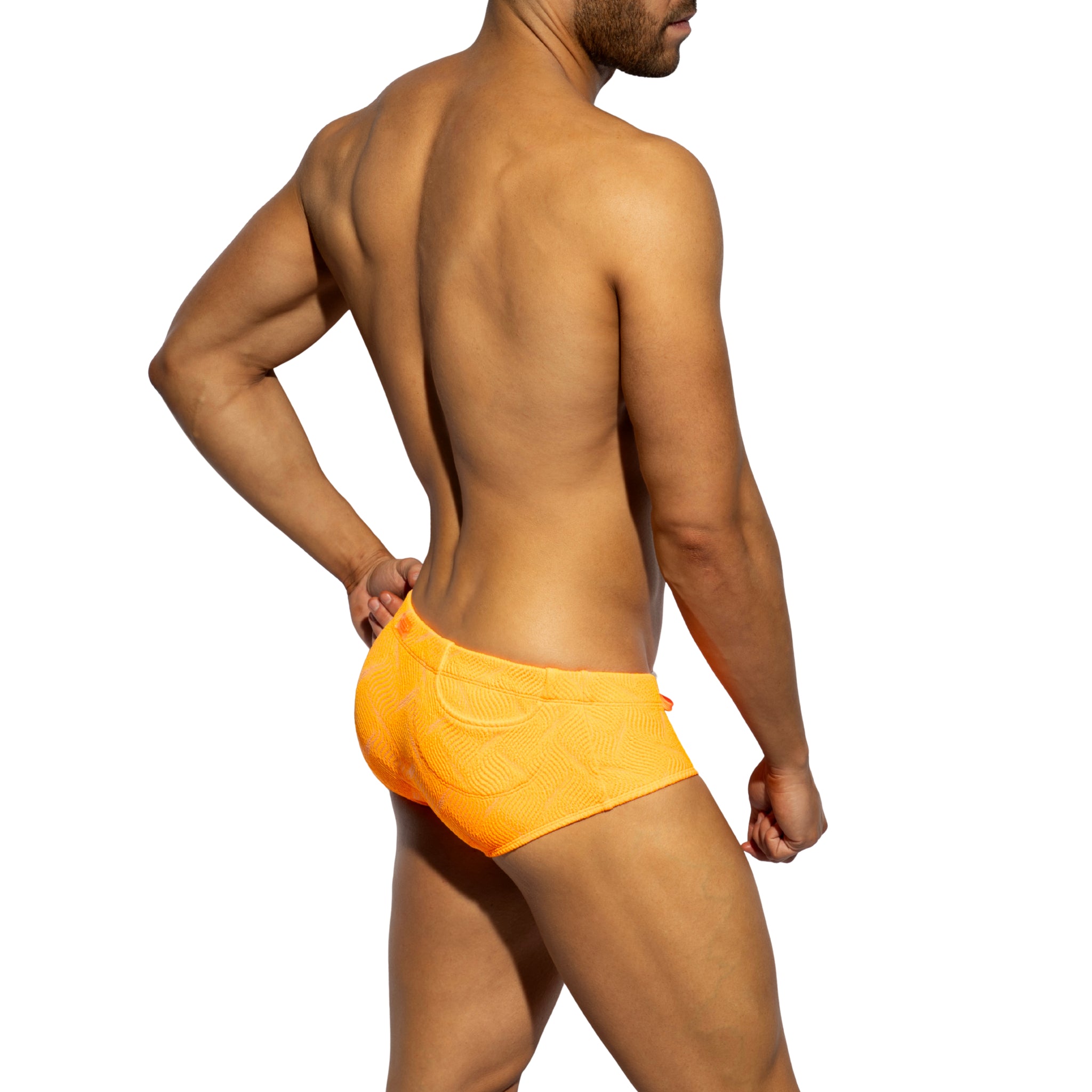 ES Collection Neon Wrinkled Swim Brief Neon Orange 2610