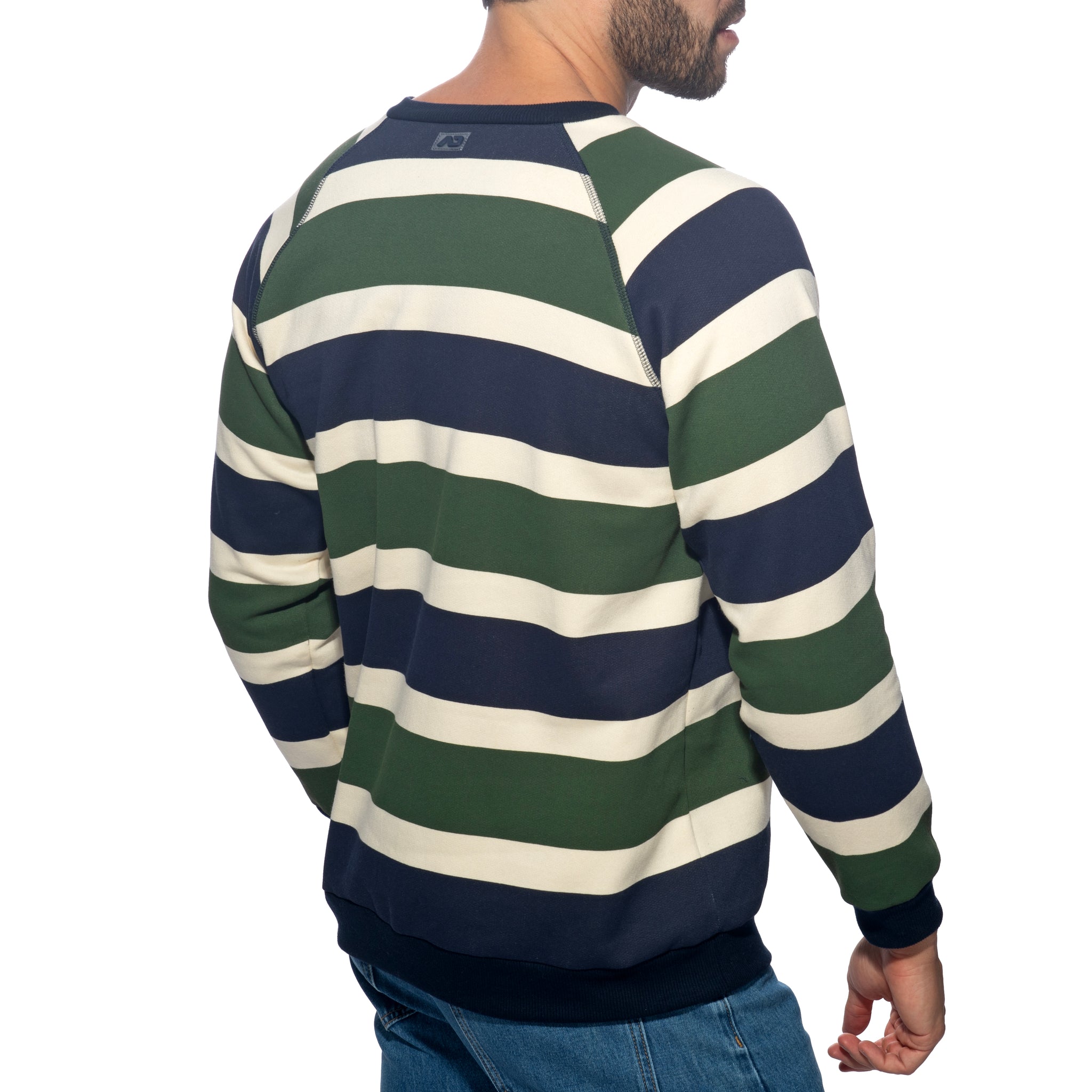 Addicted Retro Stripes Sweatshirt Green AD1438