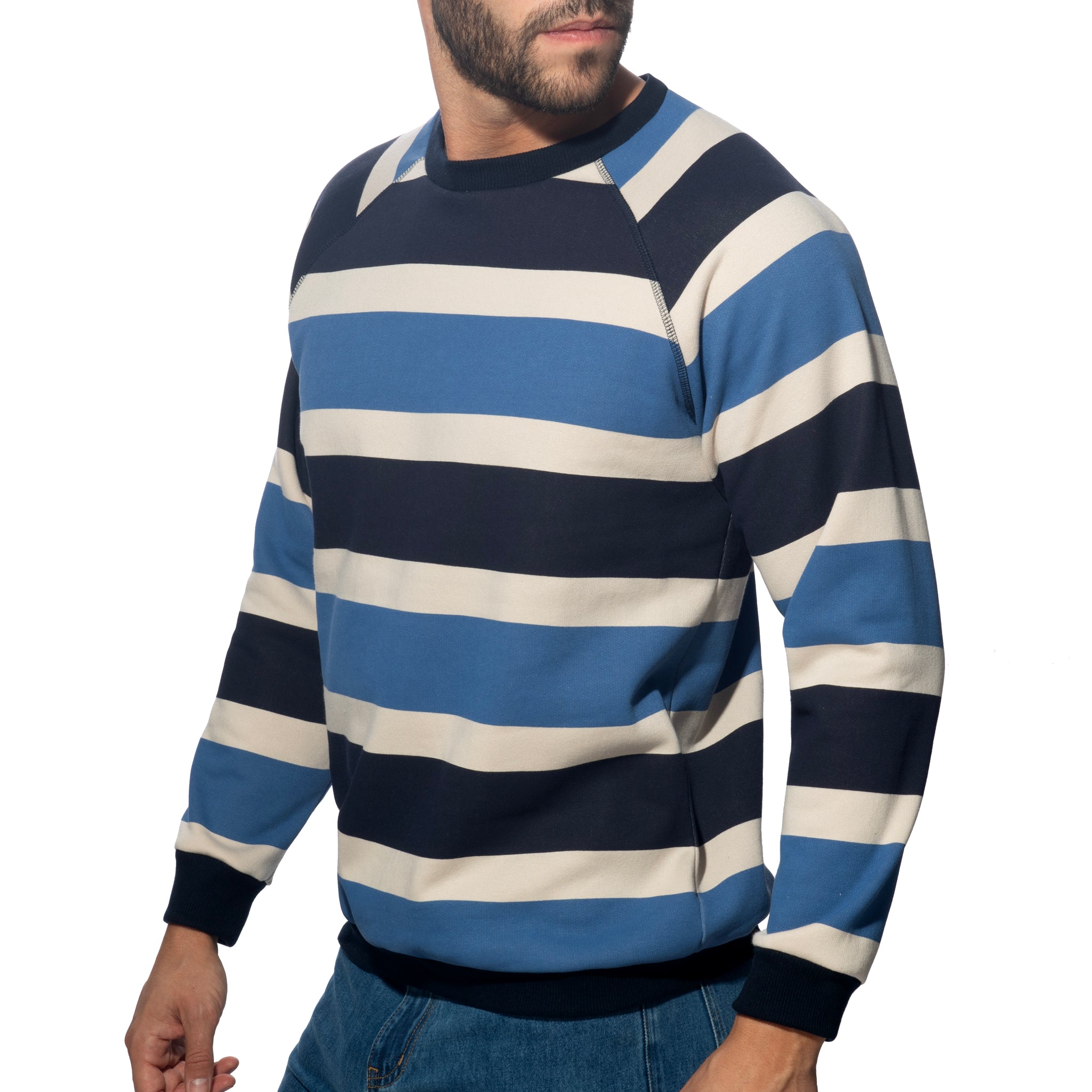 Addicted Retro Stripes Sweatshirt Turquoise AD1438
