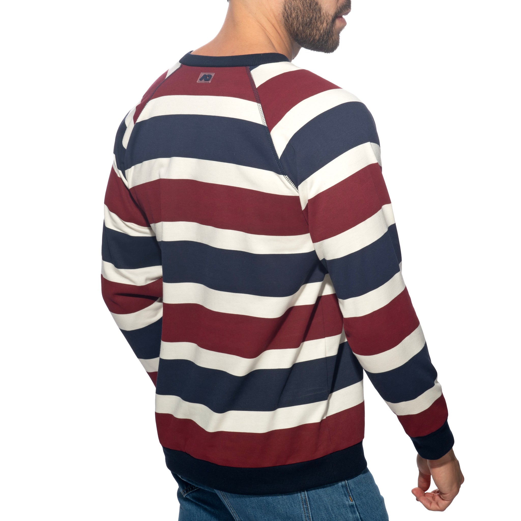 Addicted Retro Stripes Sweatshirt Garnet AD1438
