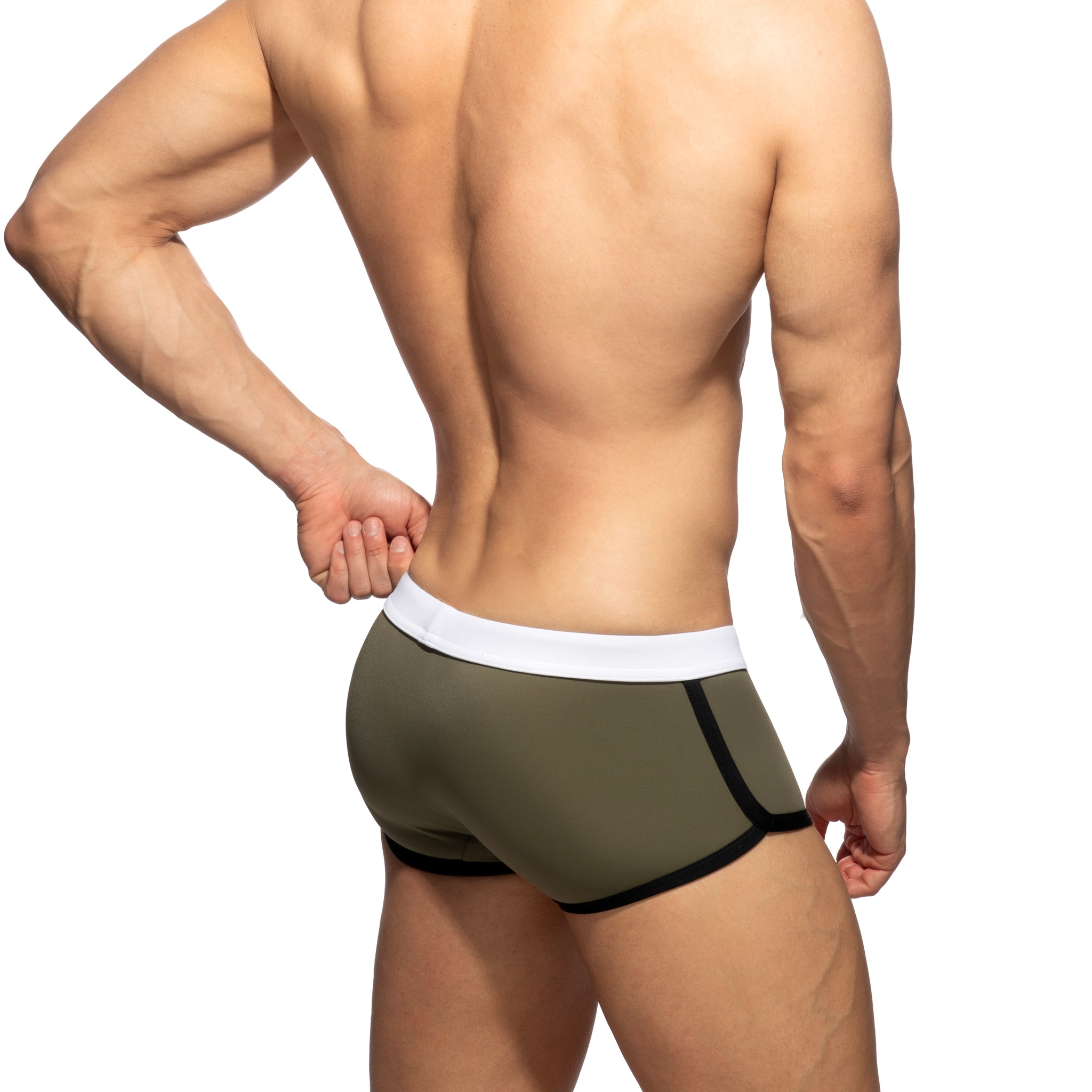 Addicted Plain Swim Boxer Khaki ADS164
