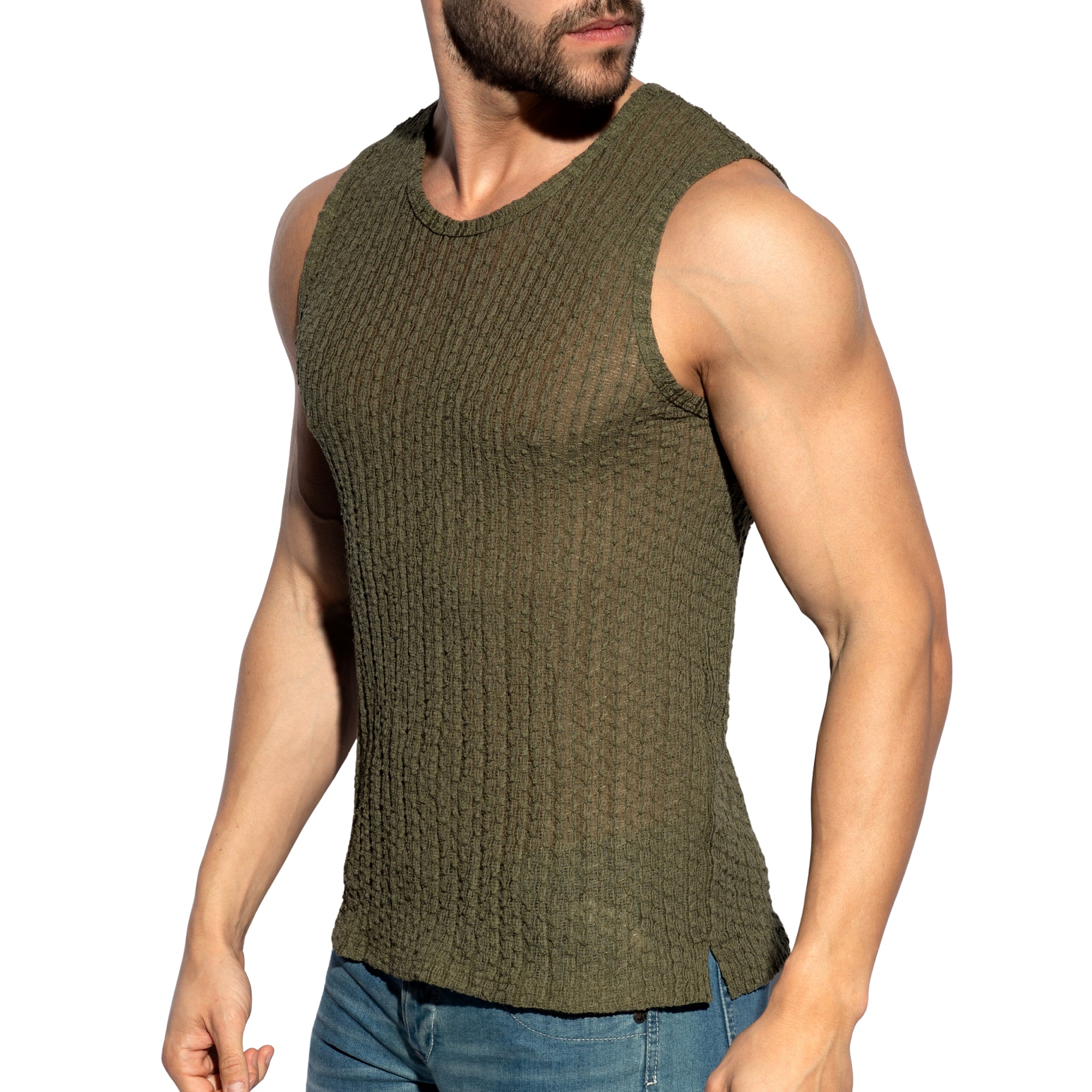 ES Collection Bobbles Tank Top Khaki TS372