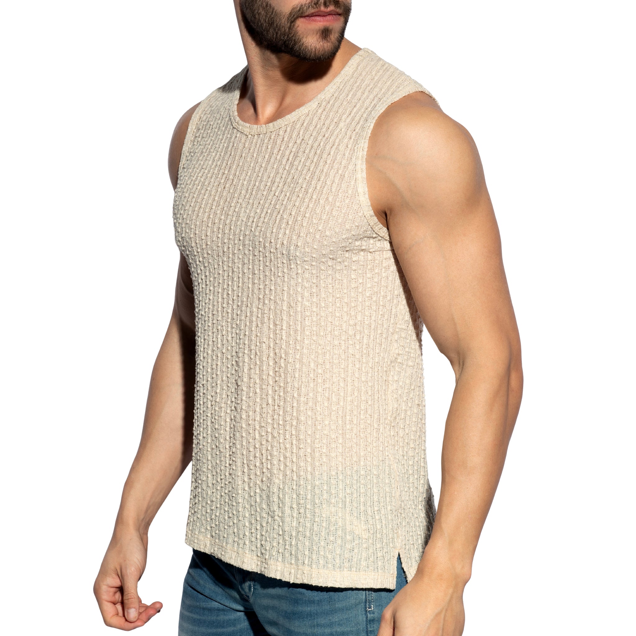 ES Collection Bobbles Tank Top Beige TS372
