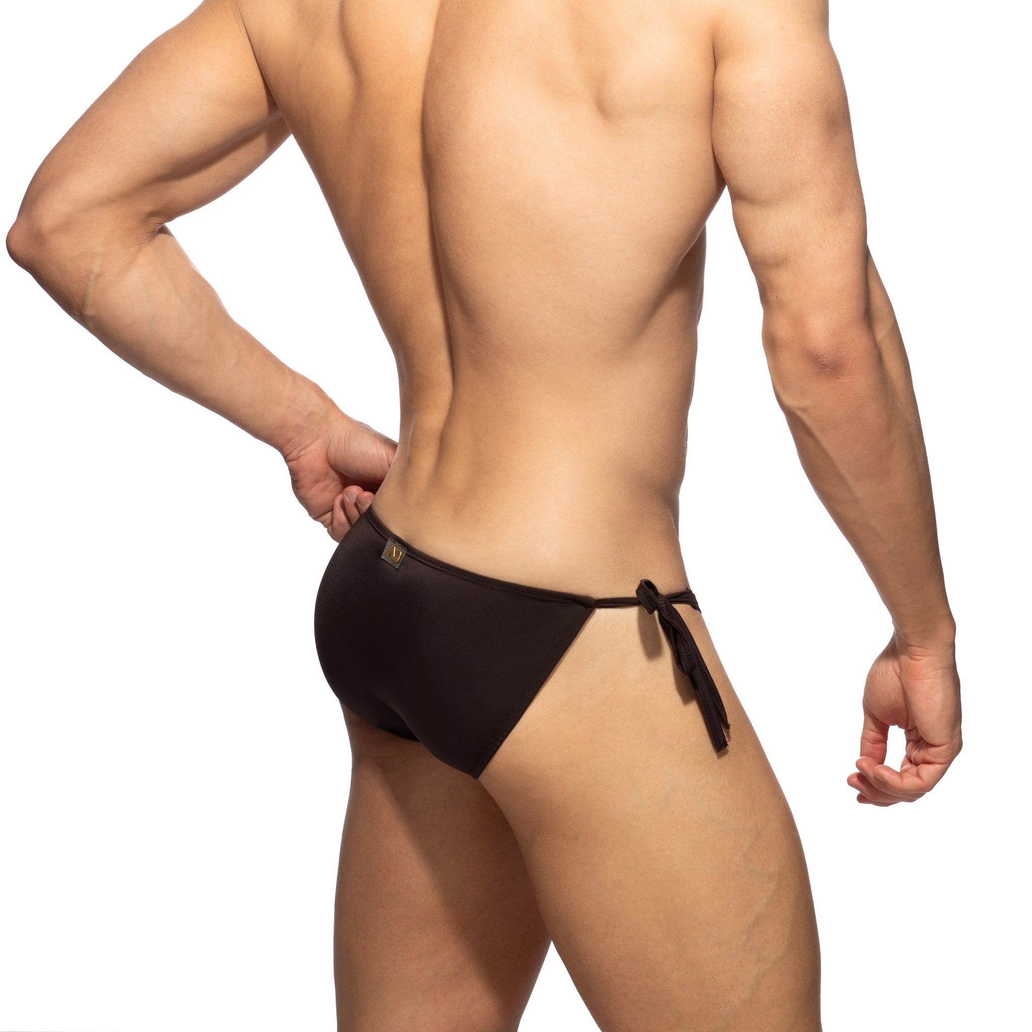 Addicted Multi-Cord Swim Bikini Brief Brown ADS389
