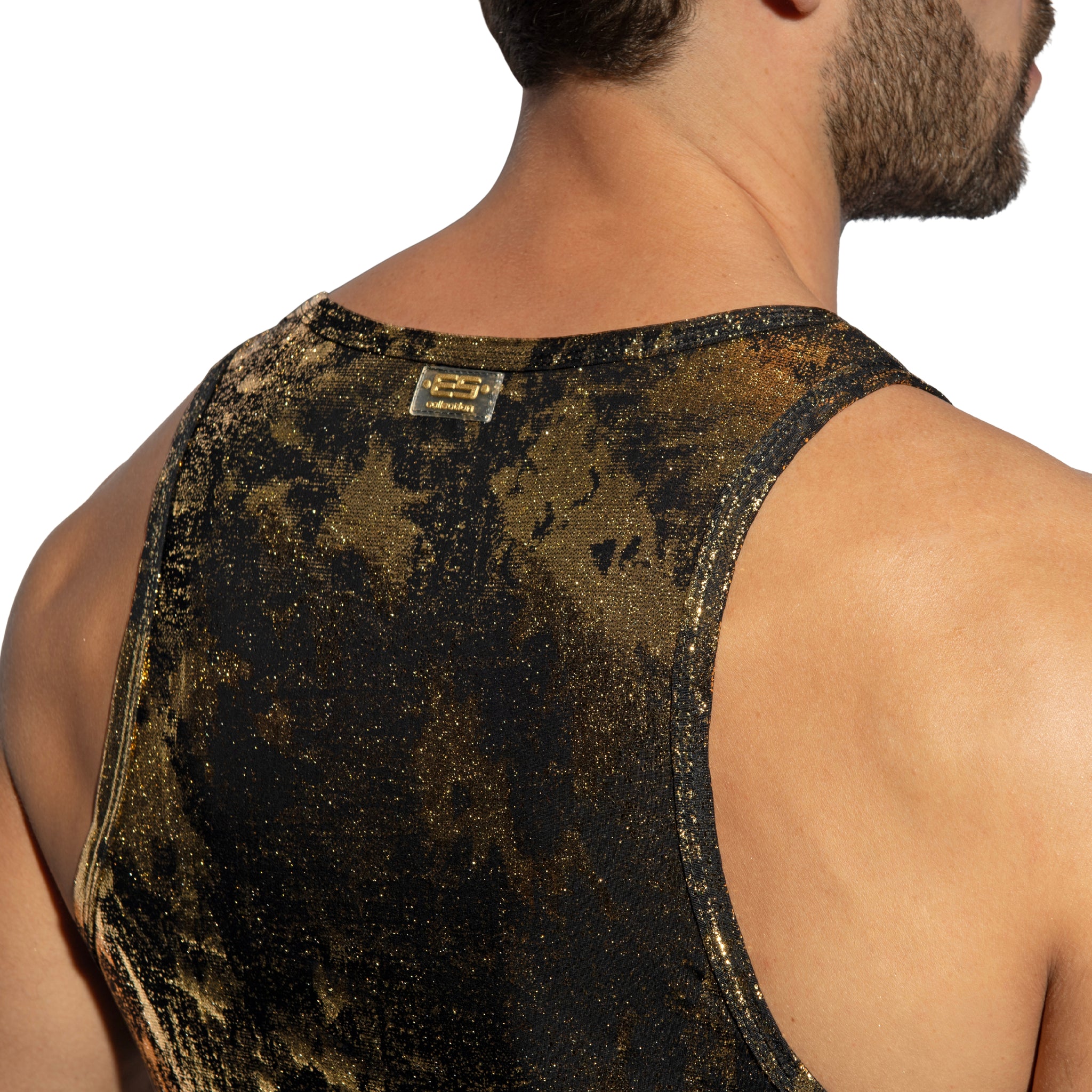ES Collection Gold + Gold Tank Top Black TS378