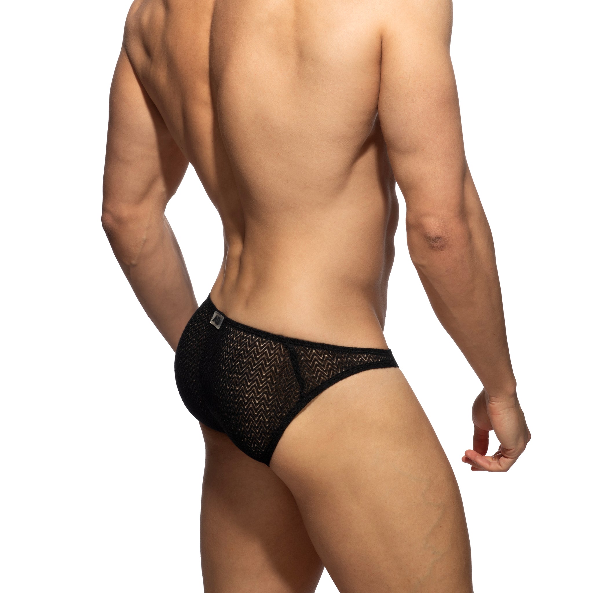 Addicted Chevron Bikini Brief Black AD1459