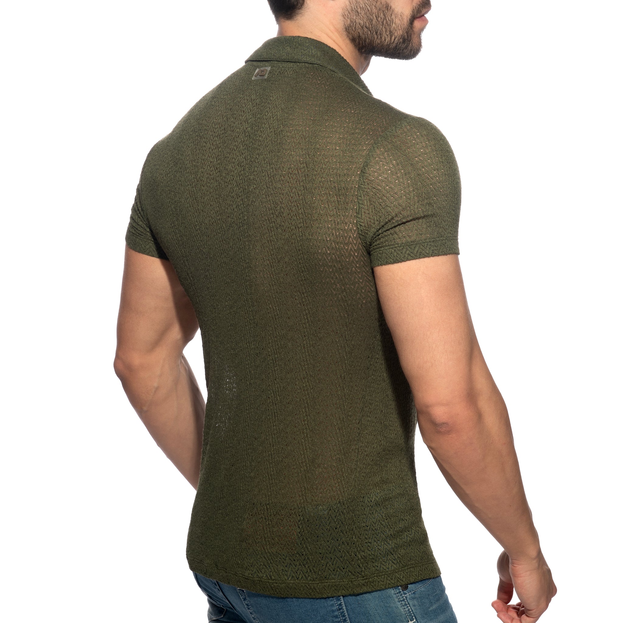 Addicted Chevron Polo Shirt Khaki AD1435