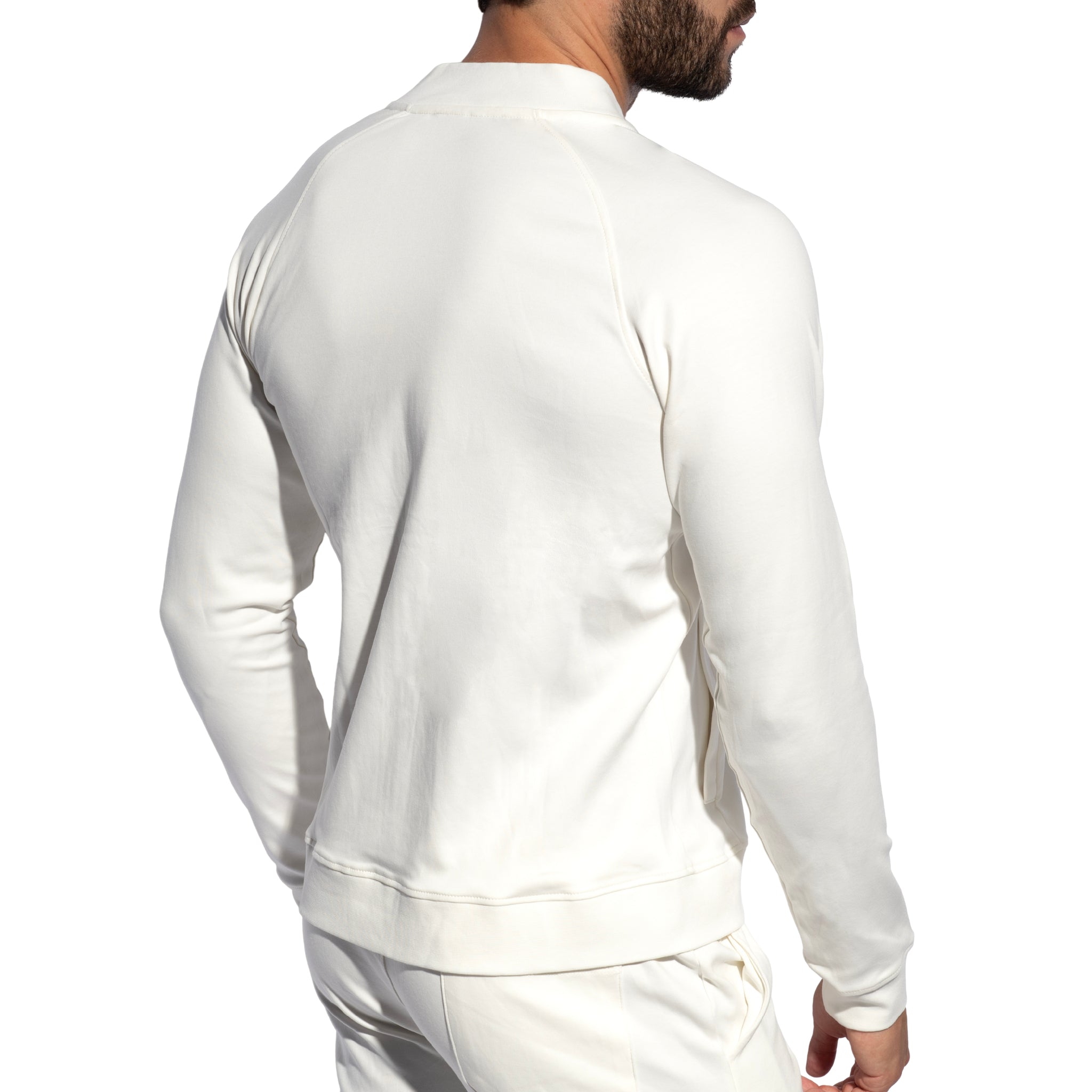 ES Collection Zip-Up Bomber Jacket White SP361