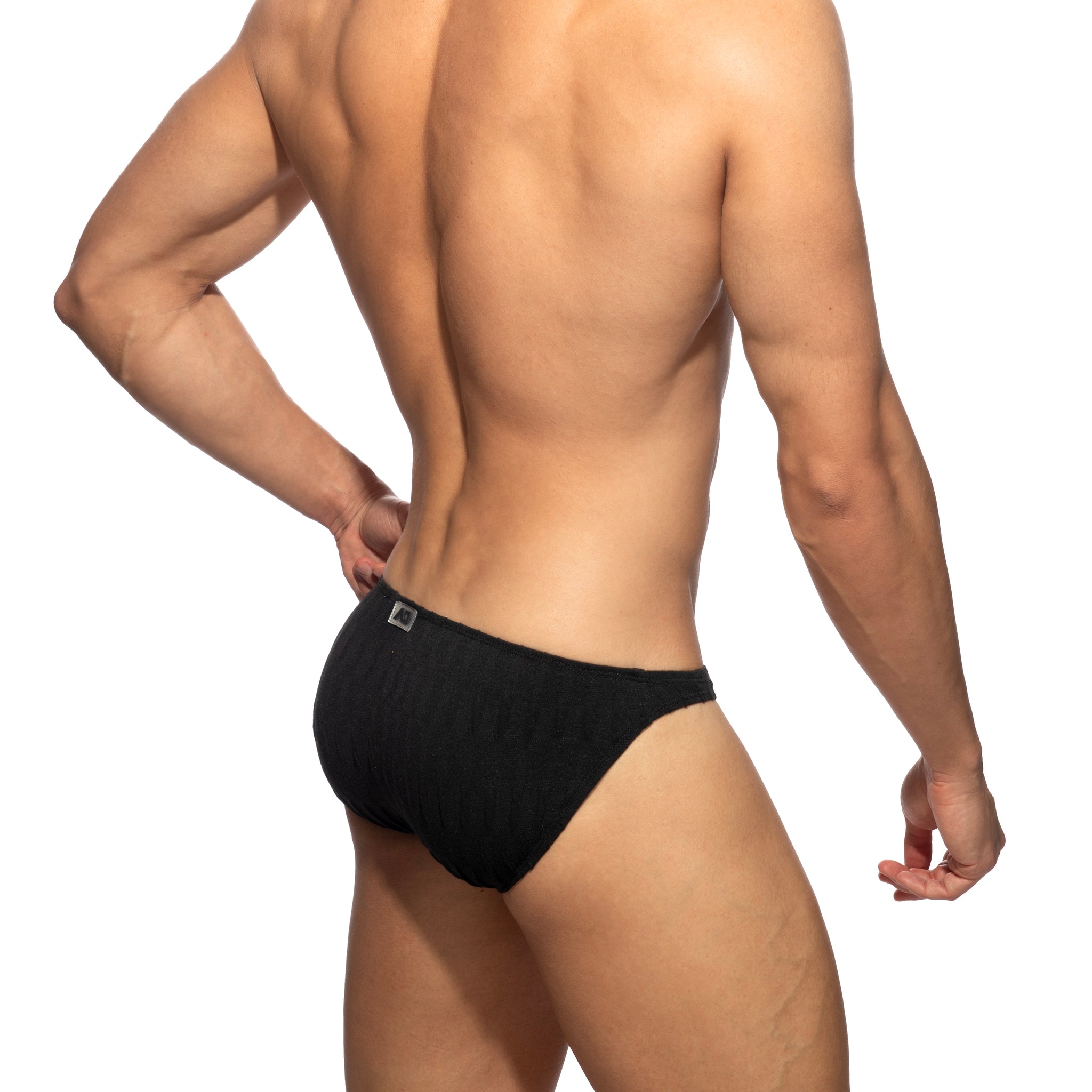 Addicted Mocks Ribs Bikini Brief Black AD1479